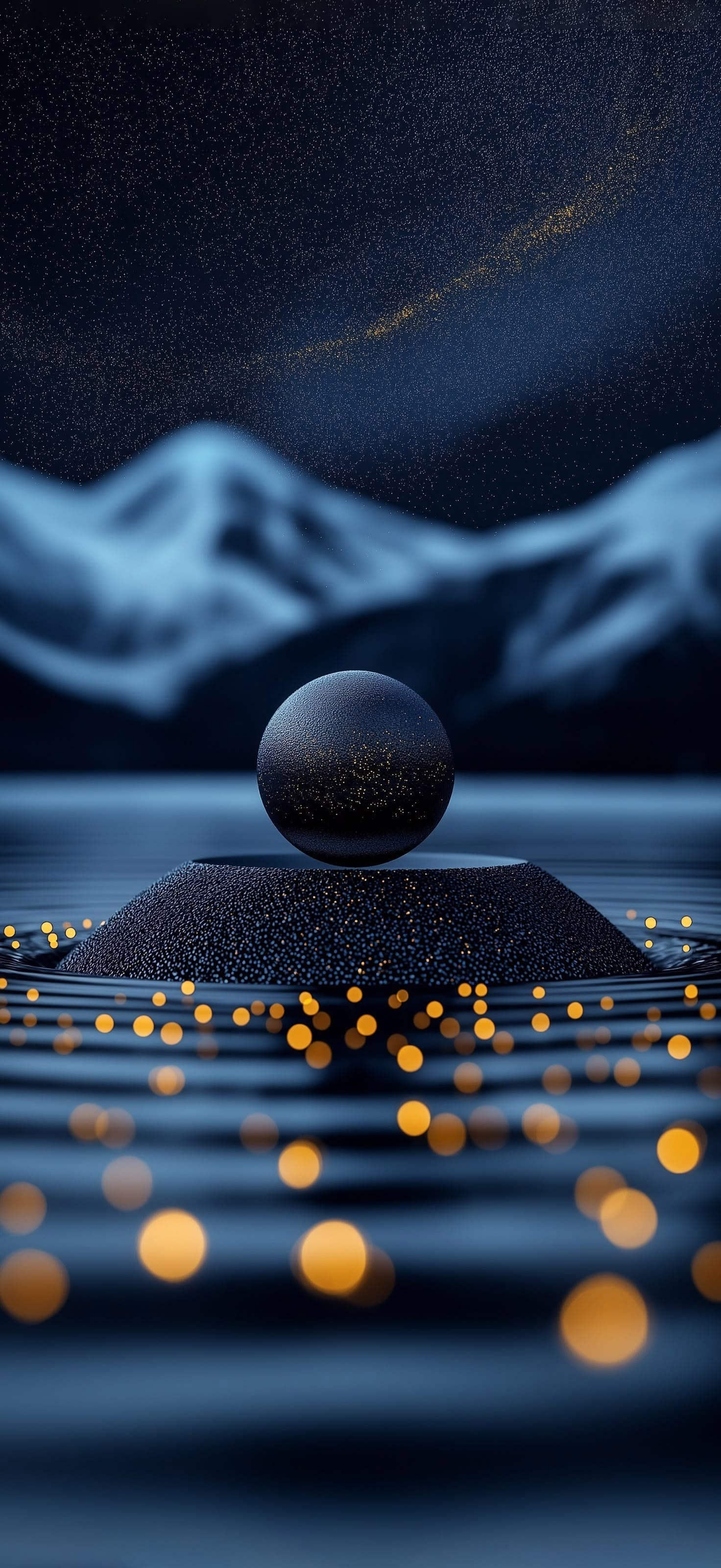 Abstract Sphere Landscape - Pro phone wallpaper