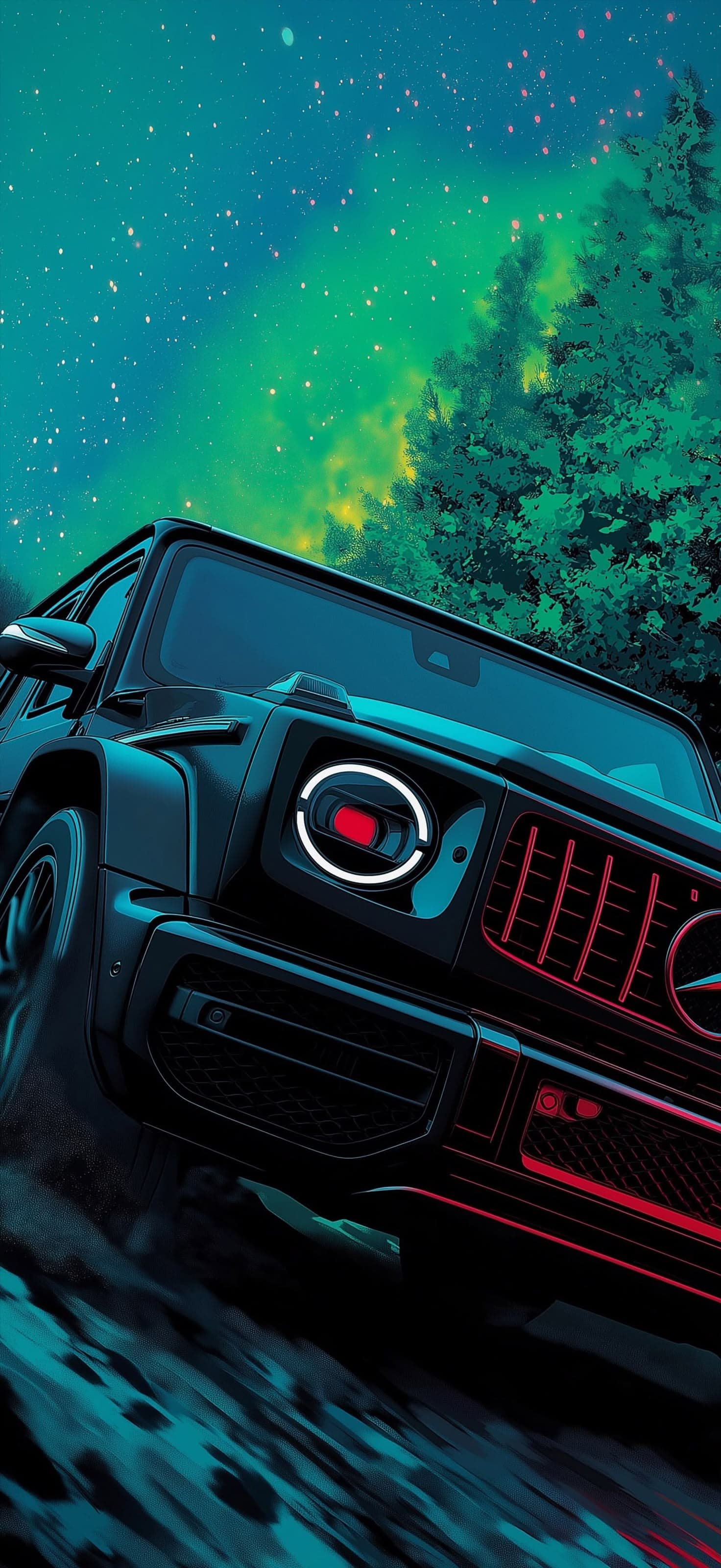 G-Wagon Neon - Pro phone wallpaper