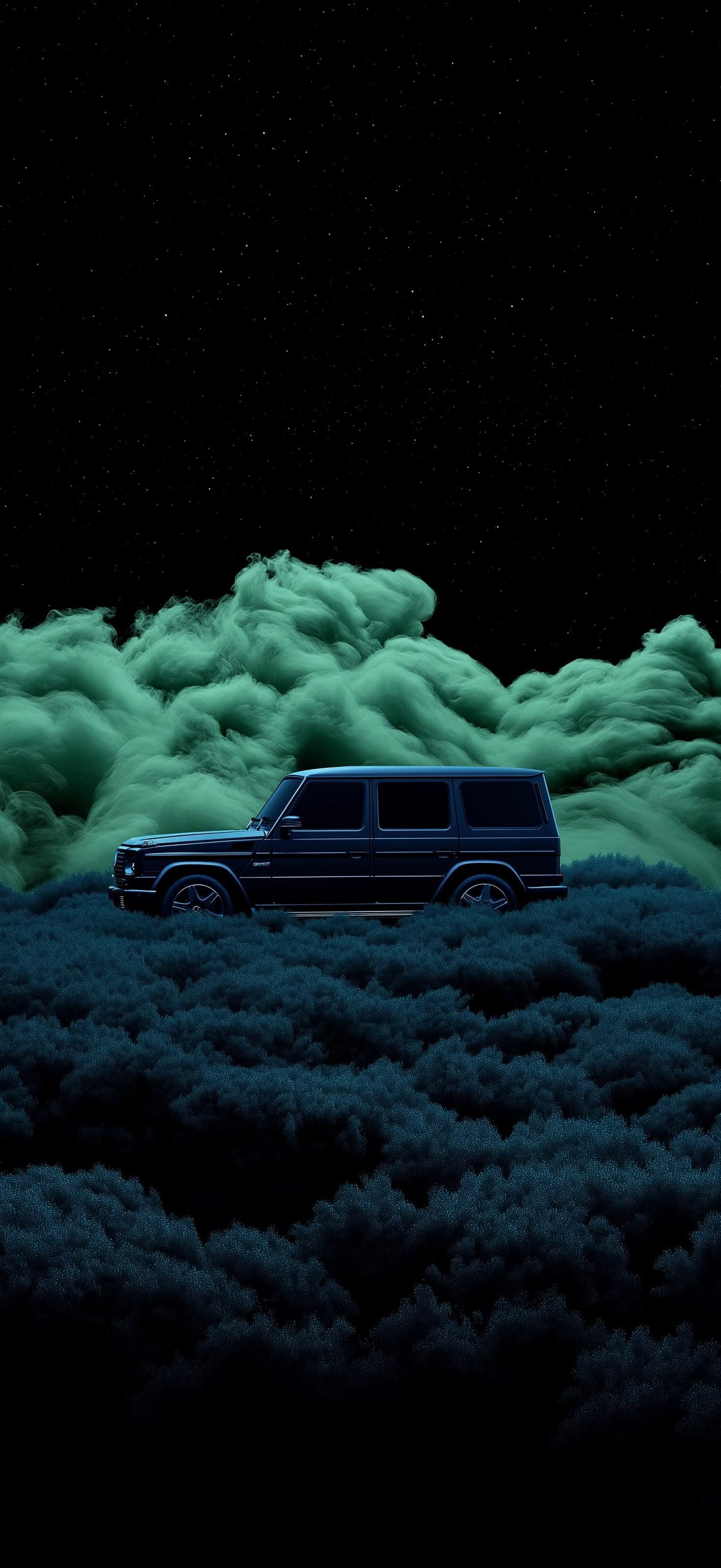 Mercedes in Clouds - Pro phone wallpaper