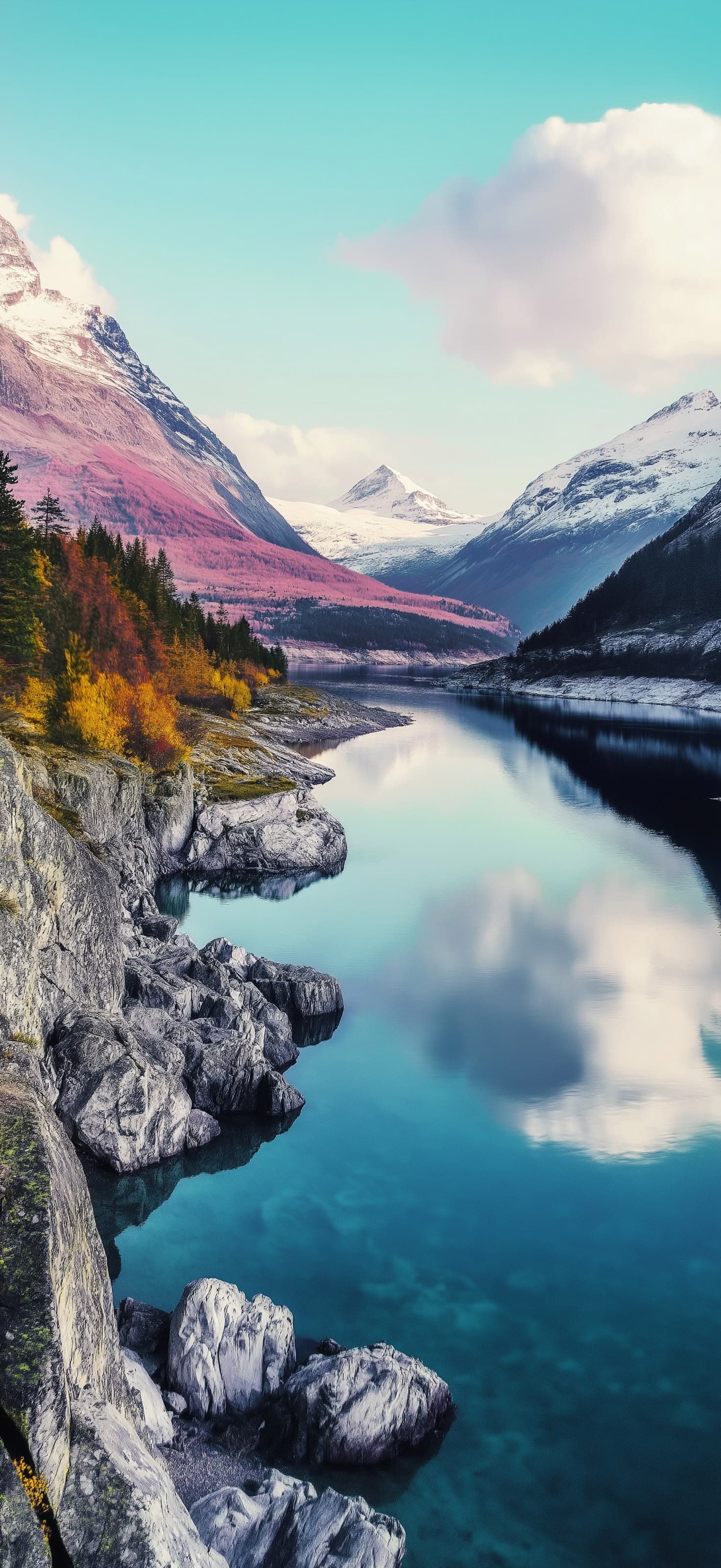 Mountain Lake - Pro phone wallpaper