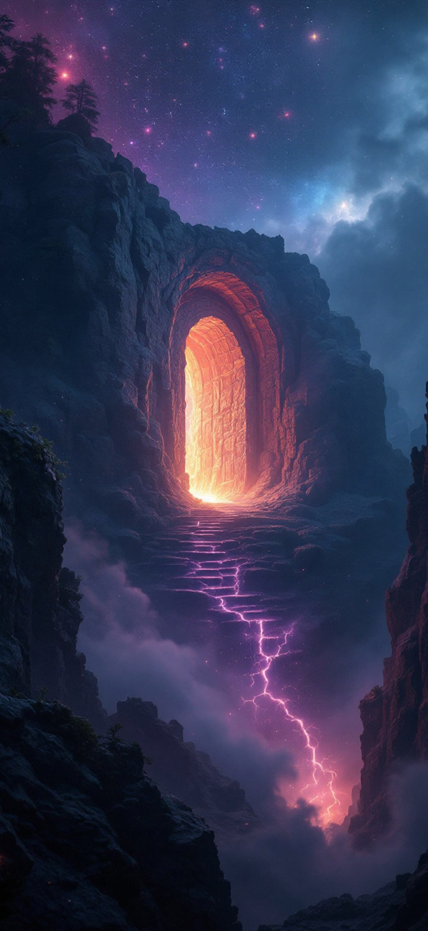 Infernal Cave Portal - Pro phone wallpaper