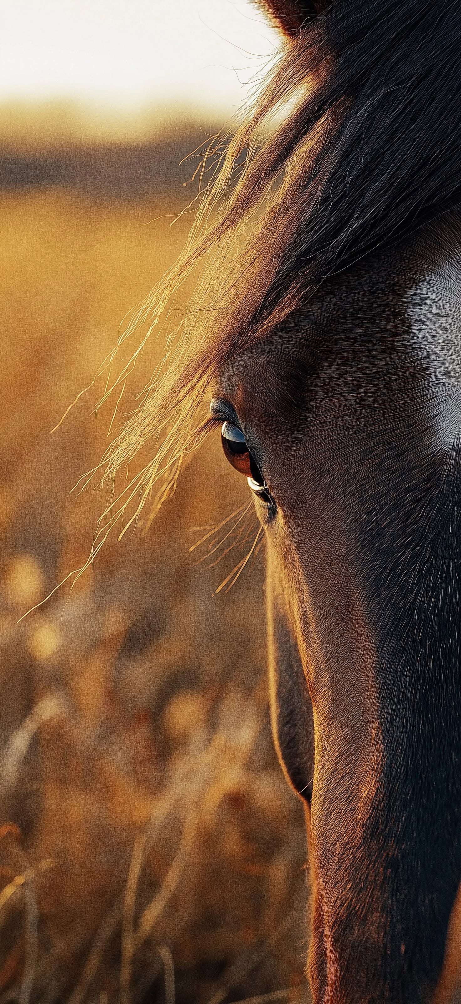 Horse Eye Detail - Pro phone wallpaper