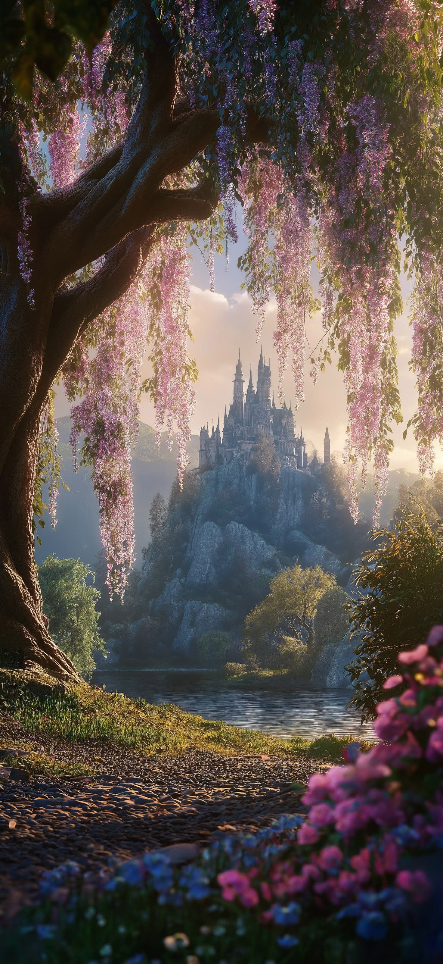 Enchanted Castle Vista - Pro phone wallpaper