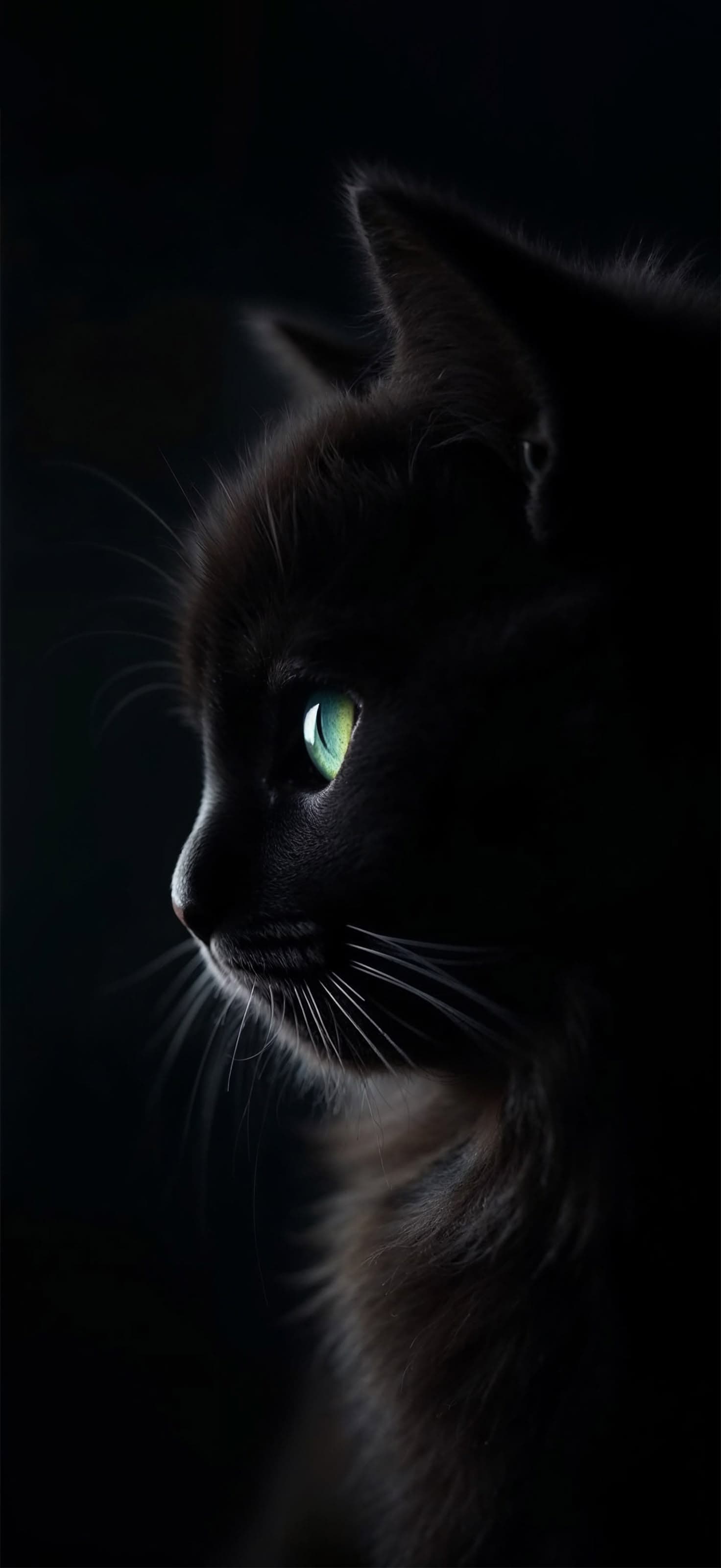 Emerald Cat Gaze - Pro phone wallpaper