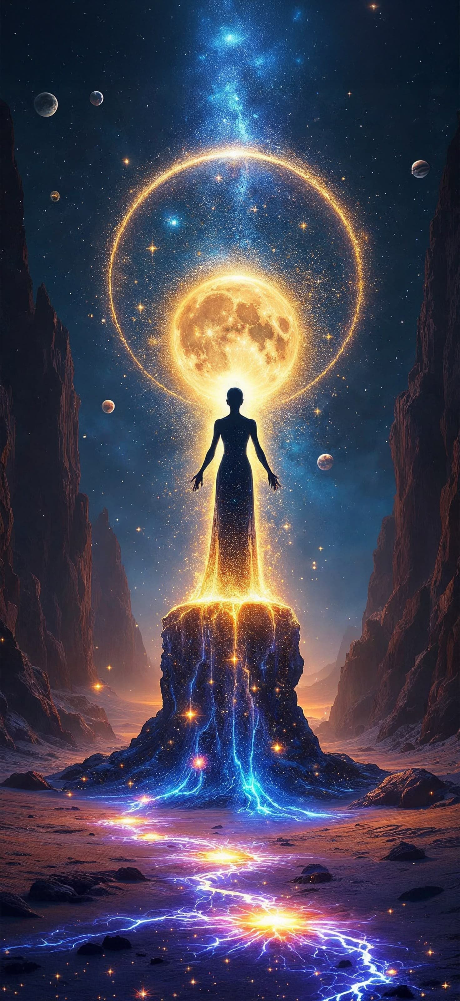 Cosmic Goddess - Pro phone wallpaper