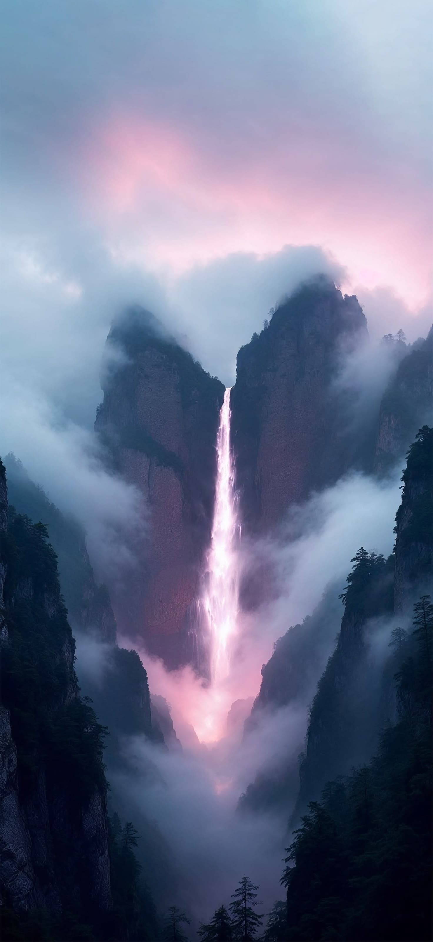 Mystic Waterfall - Pro phone wallpaper