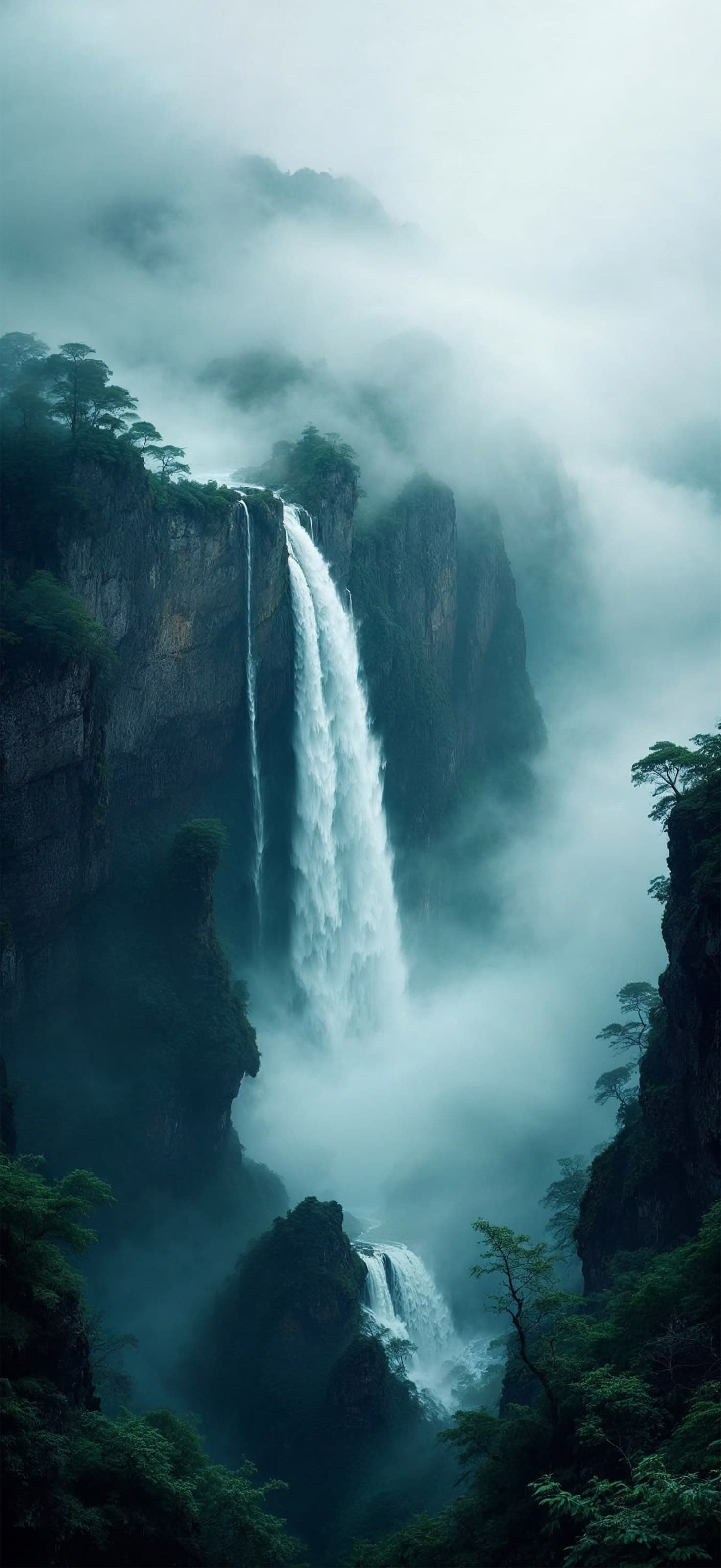Ethereal Cascade - Pro phone wallpaper