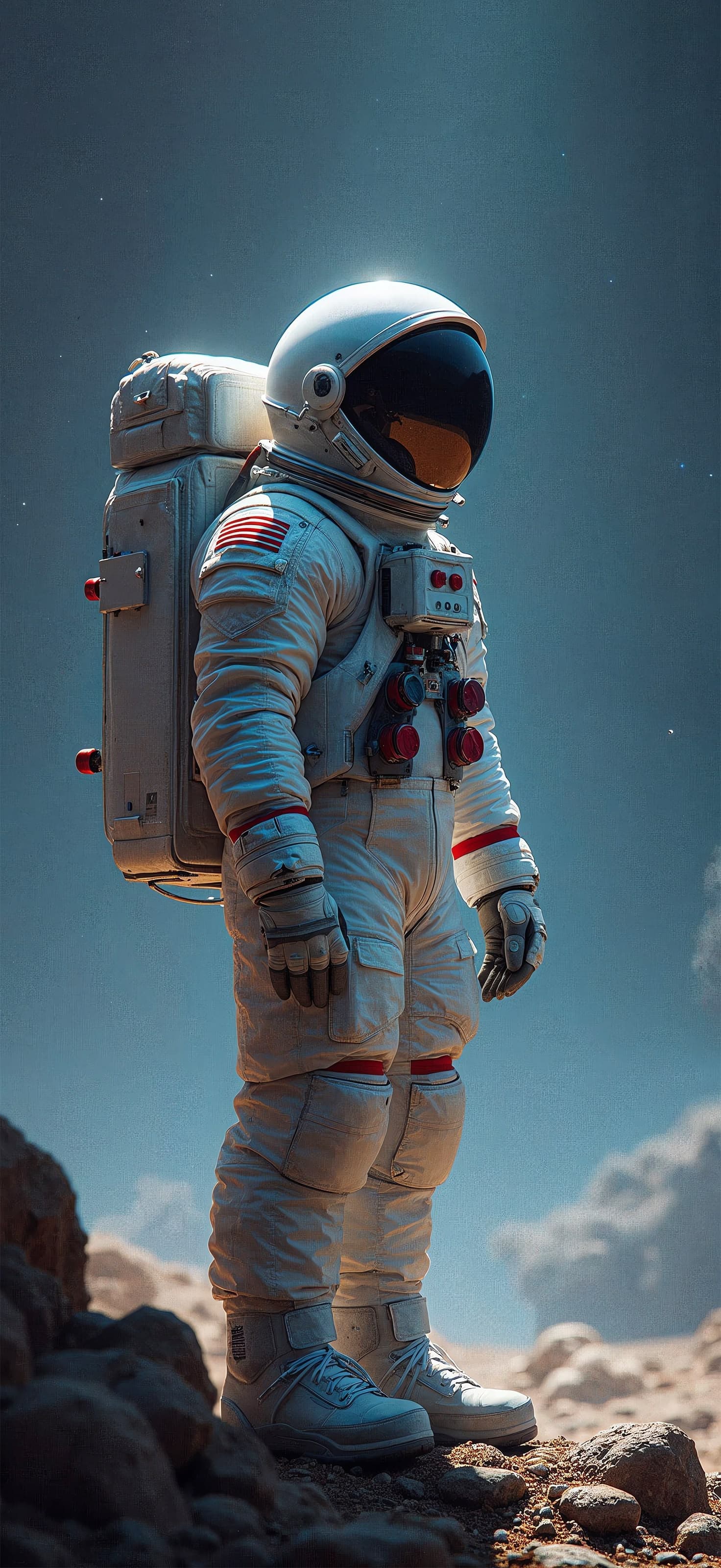 Astronaut Standing - Pro phone wallpaper