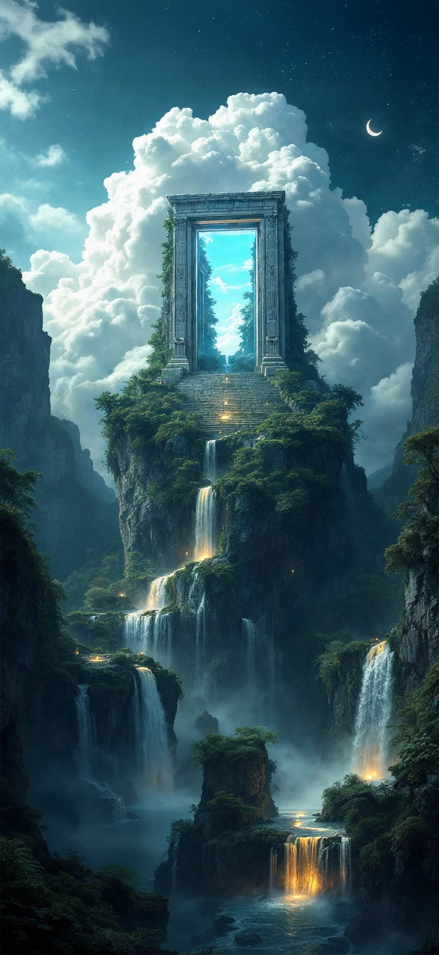 Mystical Waterfall - Pro phone wallpaper
