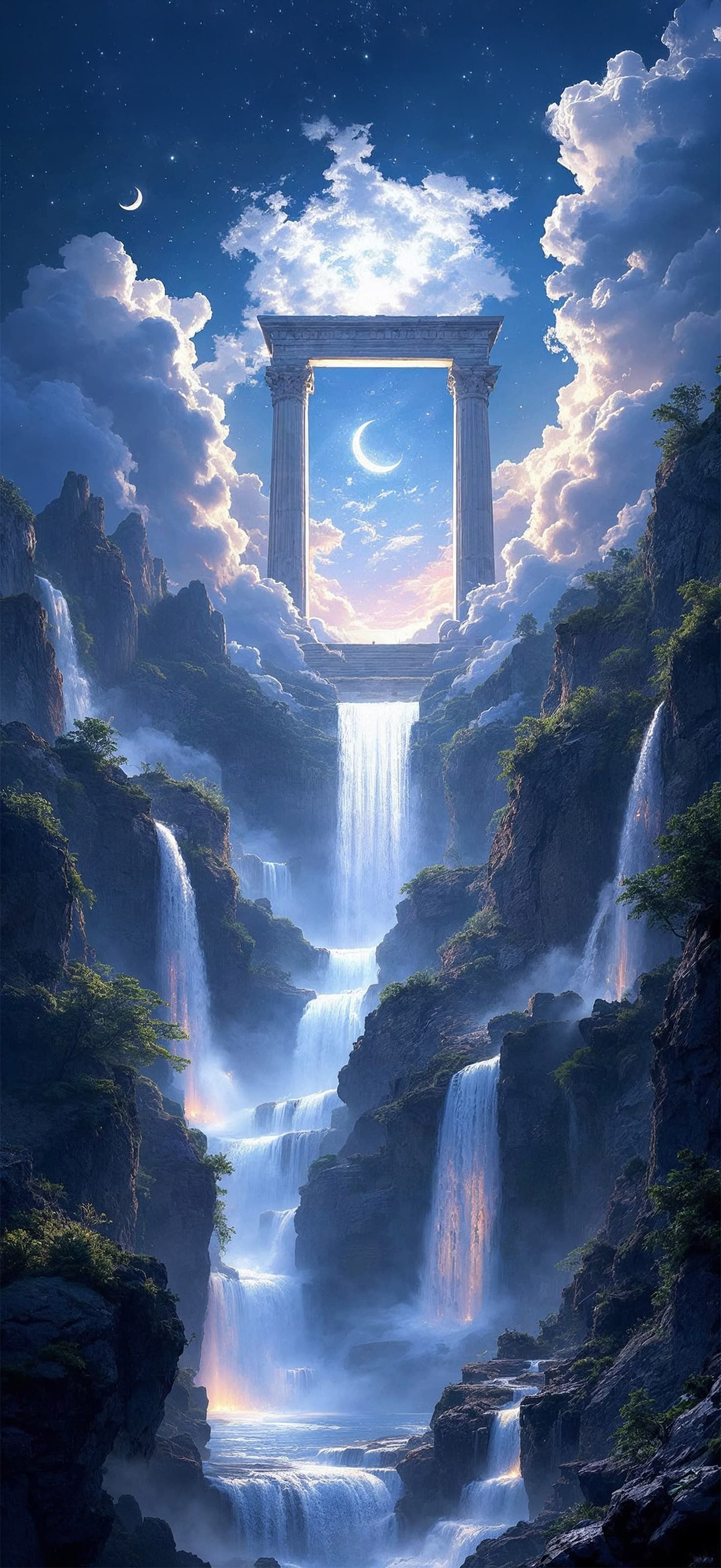 Fantasy Waterfall - Pro phone wallpaper