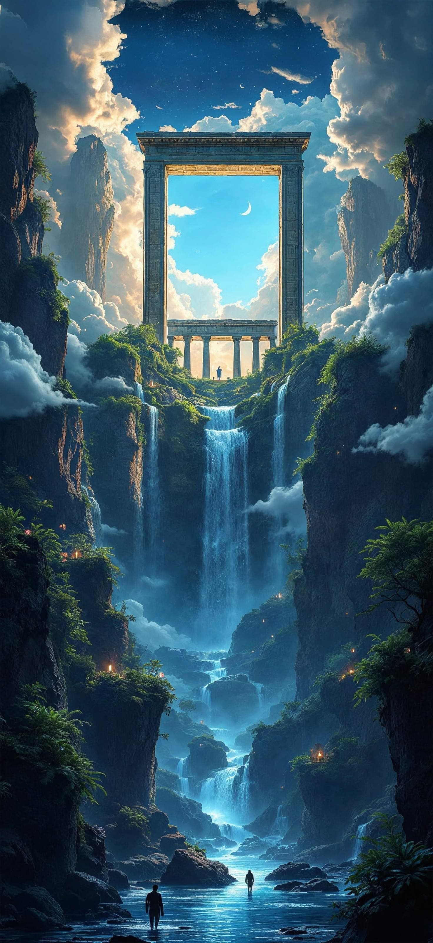 Enchanted Waterfall - Pro phone wallpaper
