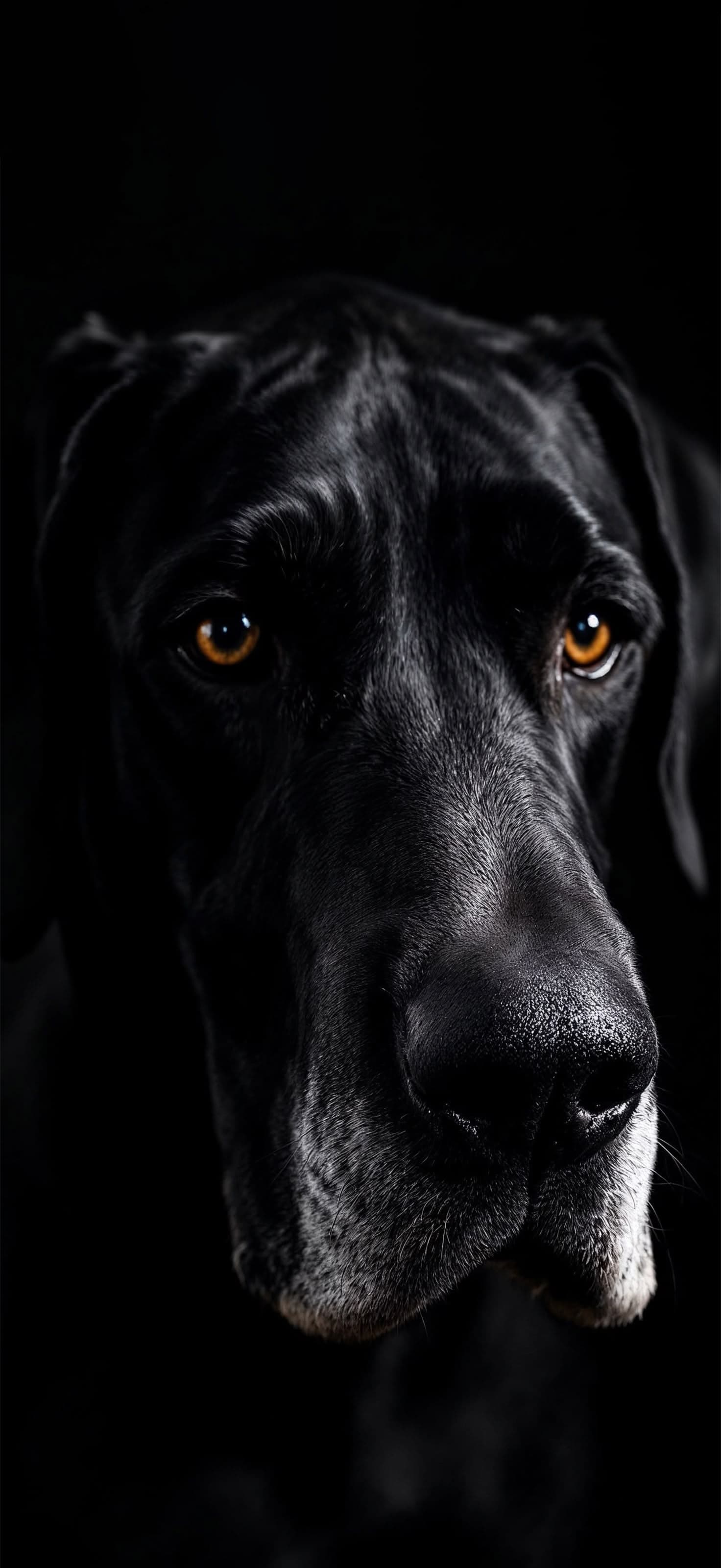 Black Dog Portrait - Pro phone wallpaper