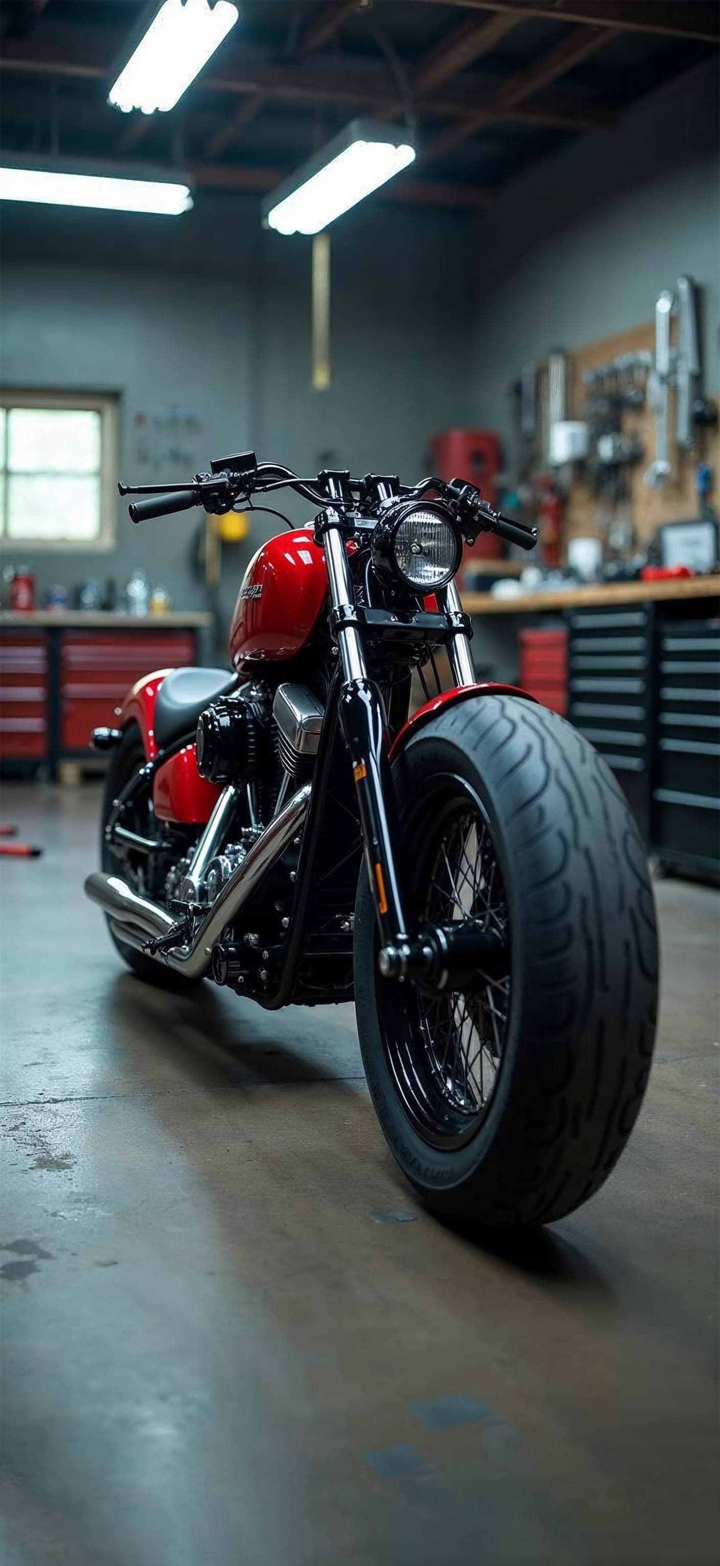 Red Motorcycle Front - Pro phone wallpaper