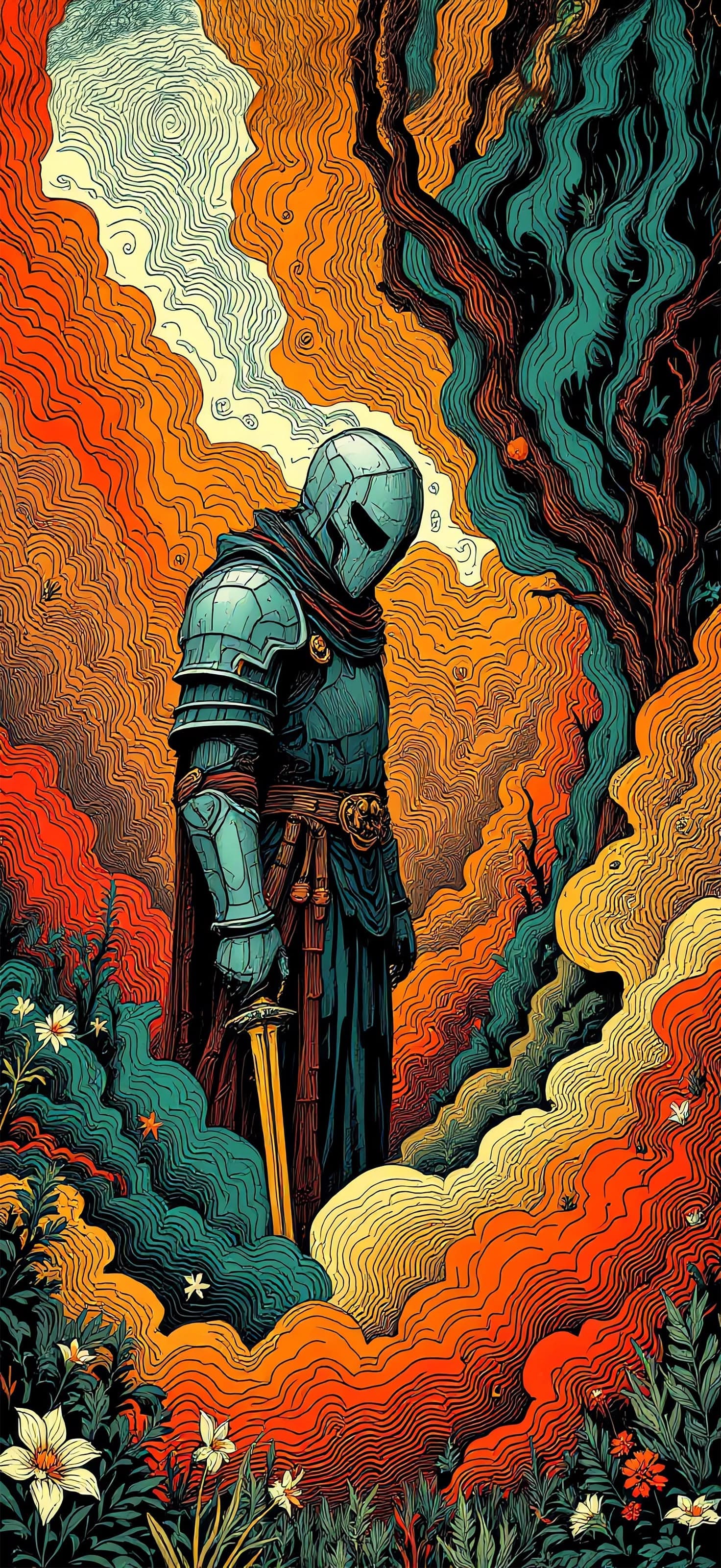 Knight in Nature - Pro phone wallpaper