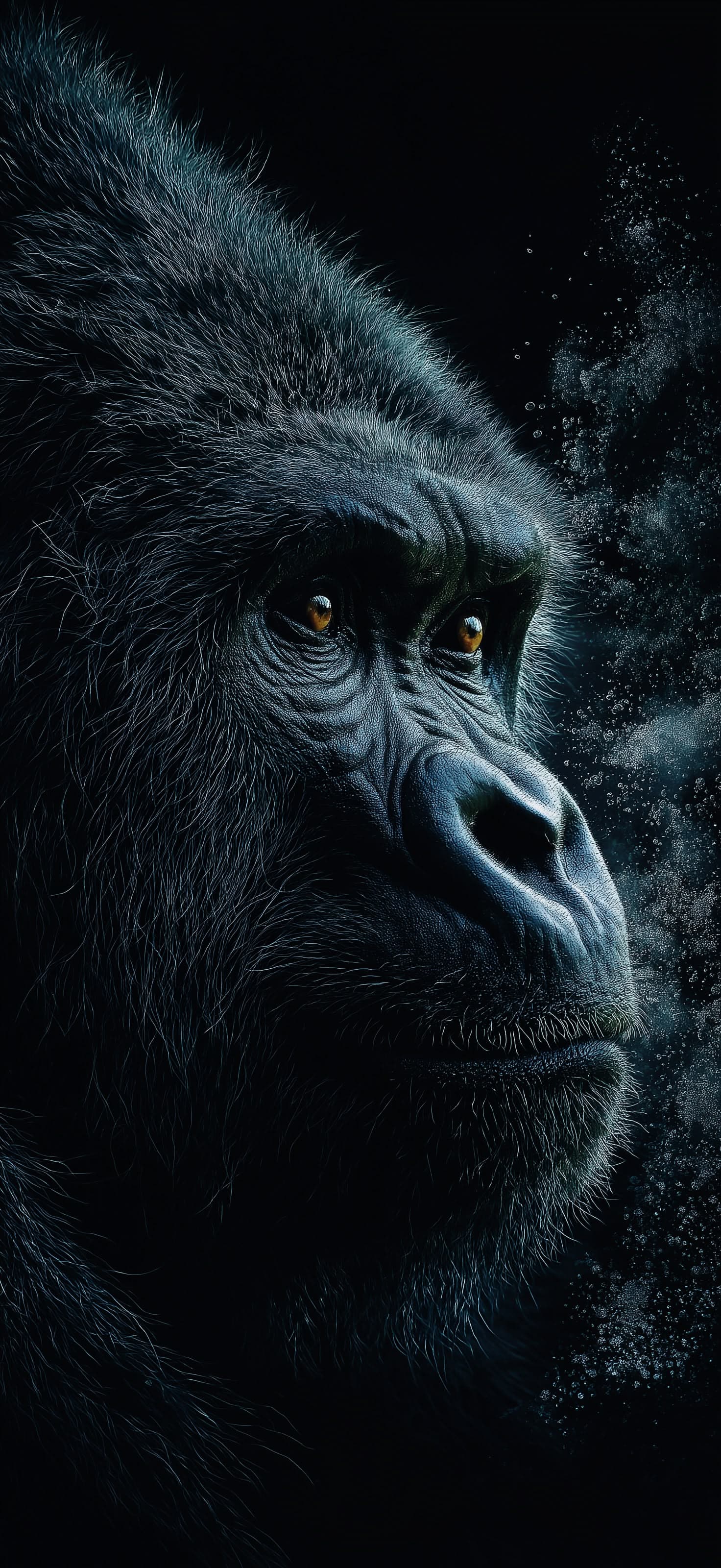 Gorilla in Dark Atmosphere - Pro phone wallpaper