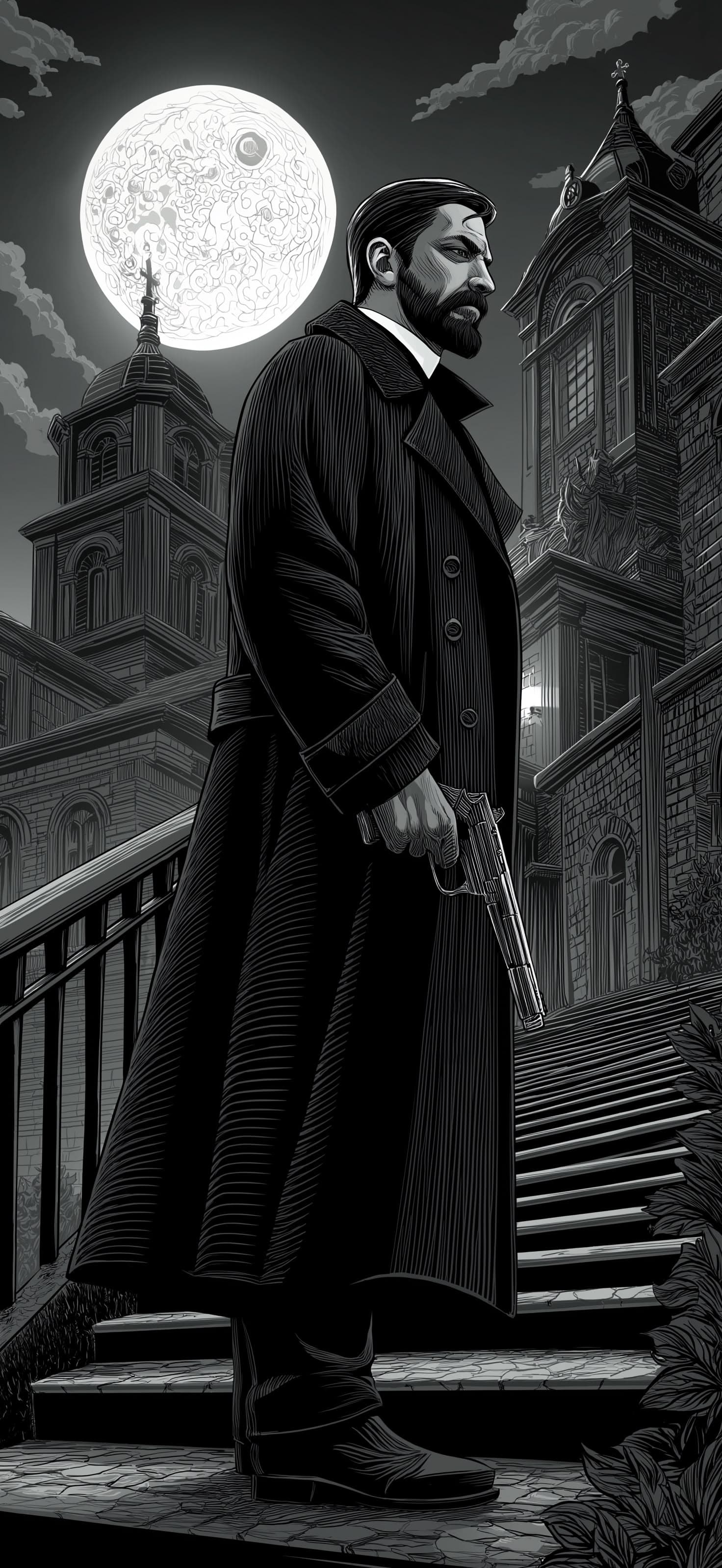Mysterious Figure - Pro phone wallpaper