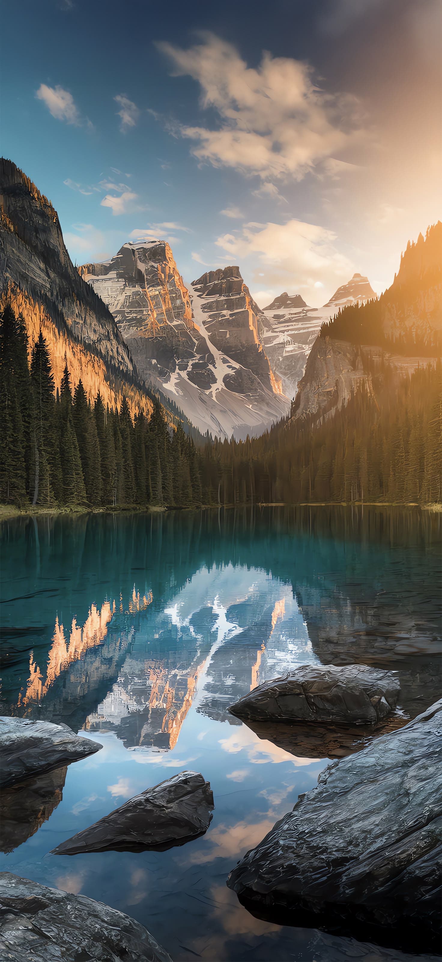 Sunset Mountain View - Pro phone wallpaper