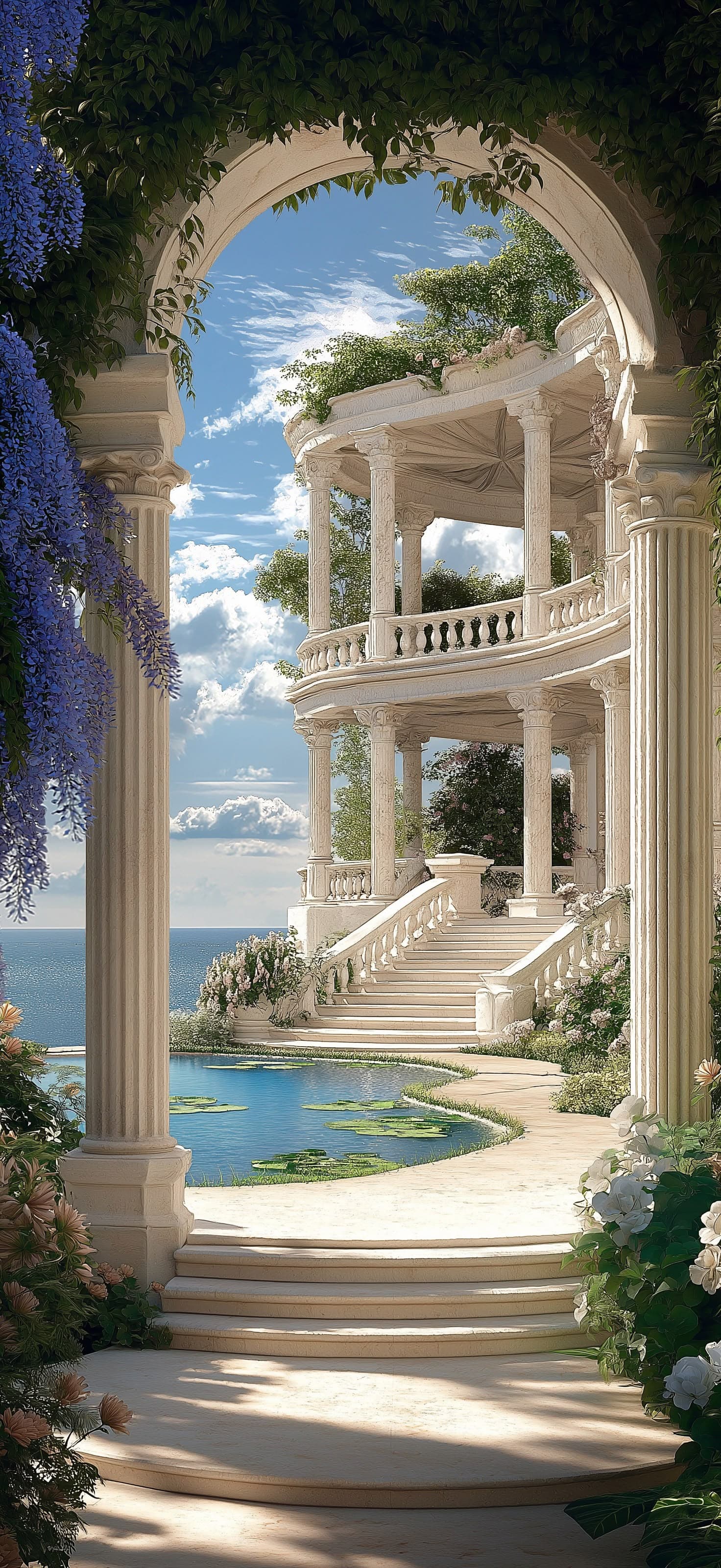 Serene Pathway - Pro phone wallpaper