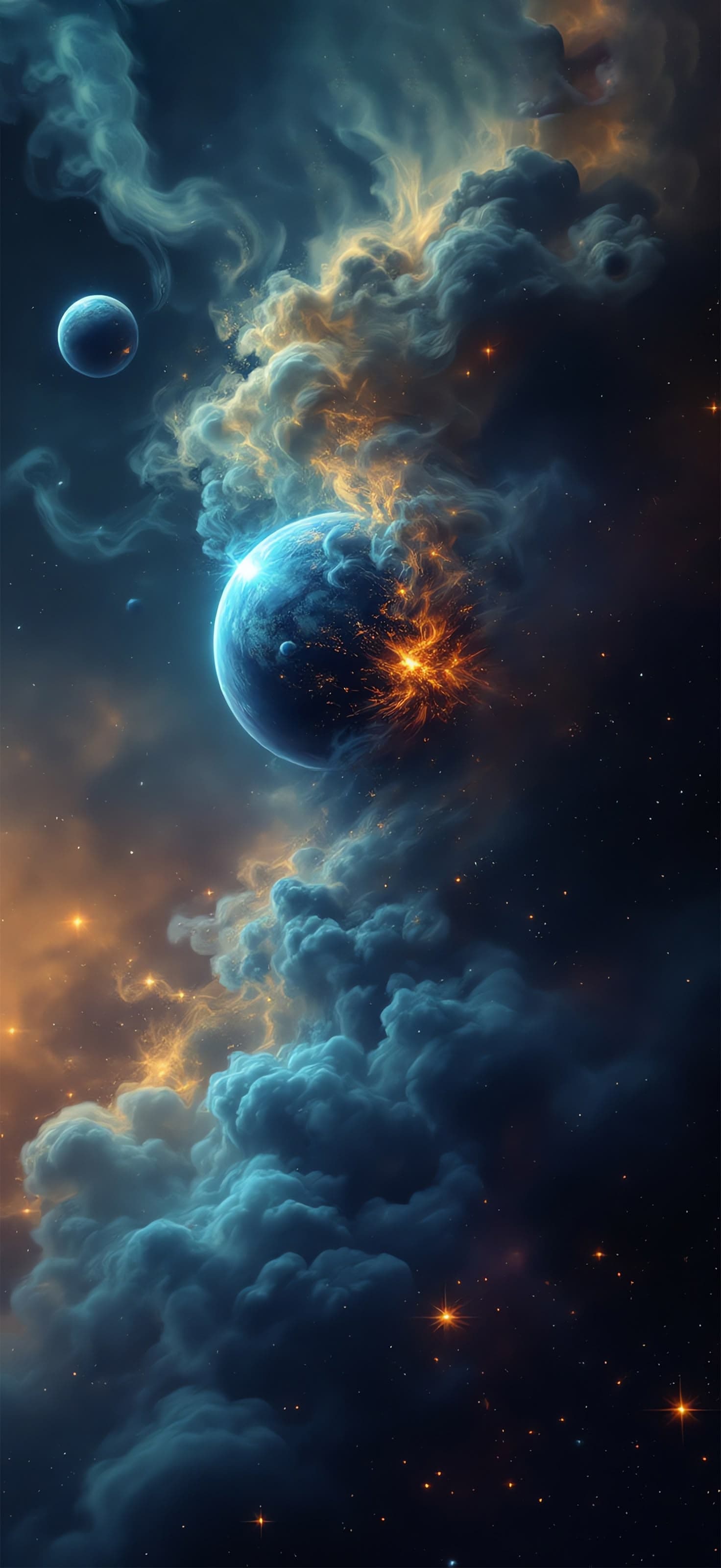 Exploding Planet - Pro phone wallpaper