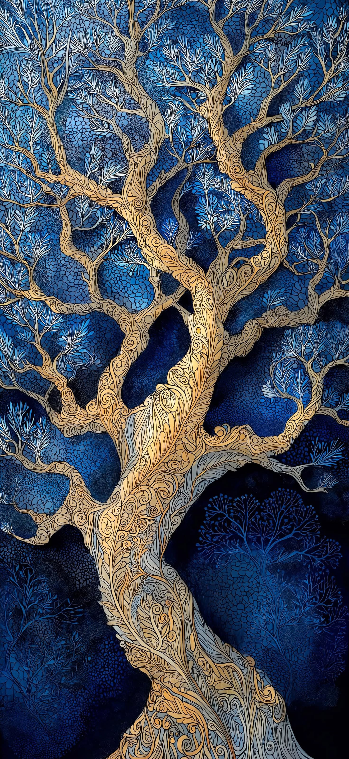 Golden Tree - Pro phone wallpaper