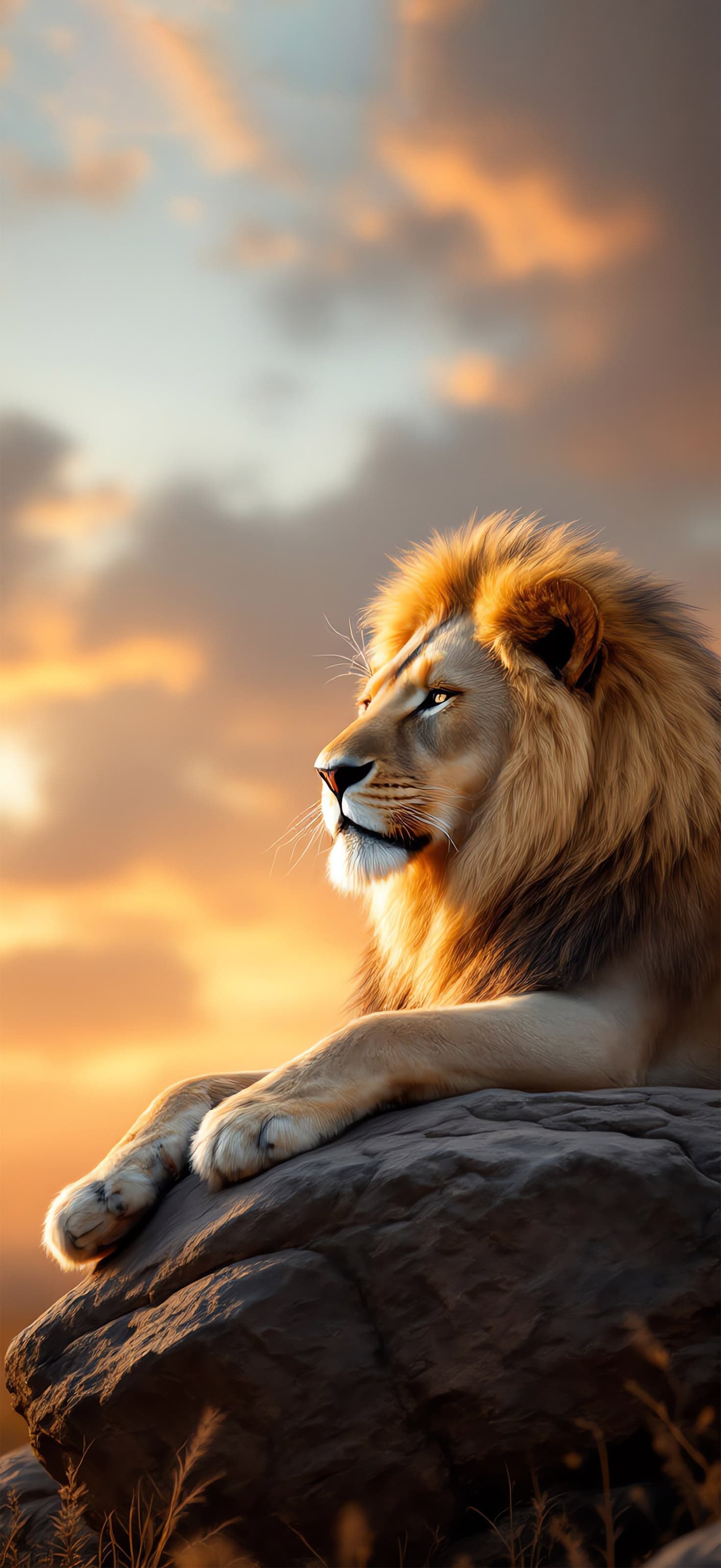 Majestic Lion Portrait - Pro phone wallpaper