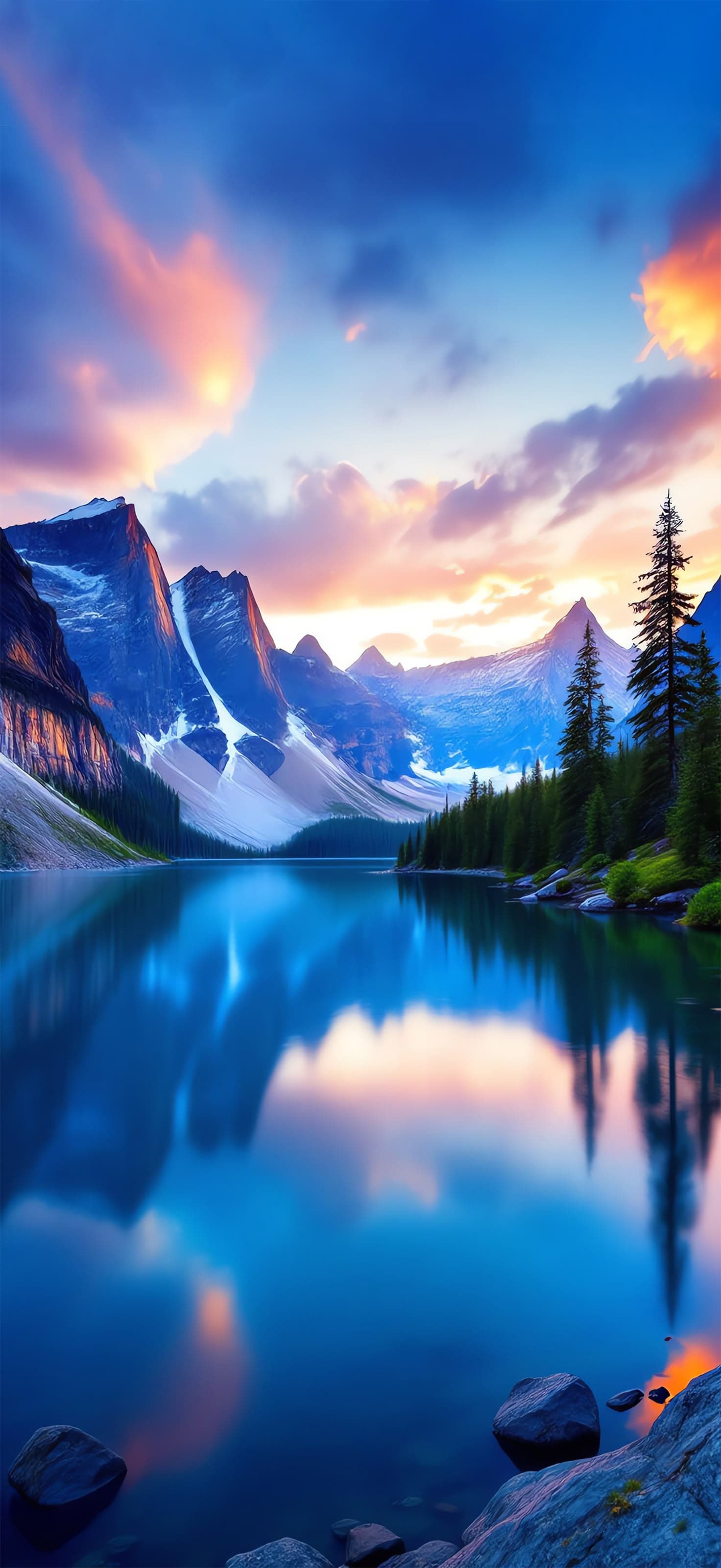 Tranquil Mountain View - Pro phone wallpaper