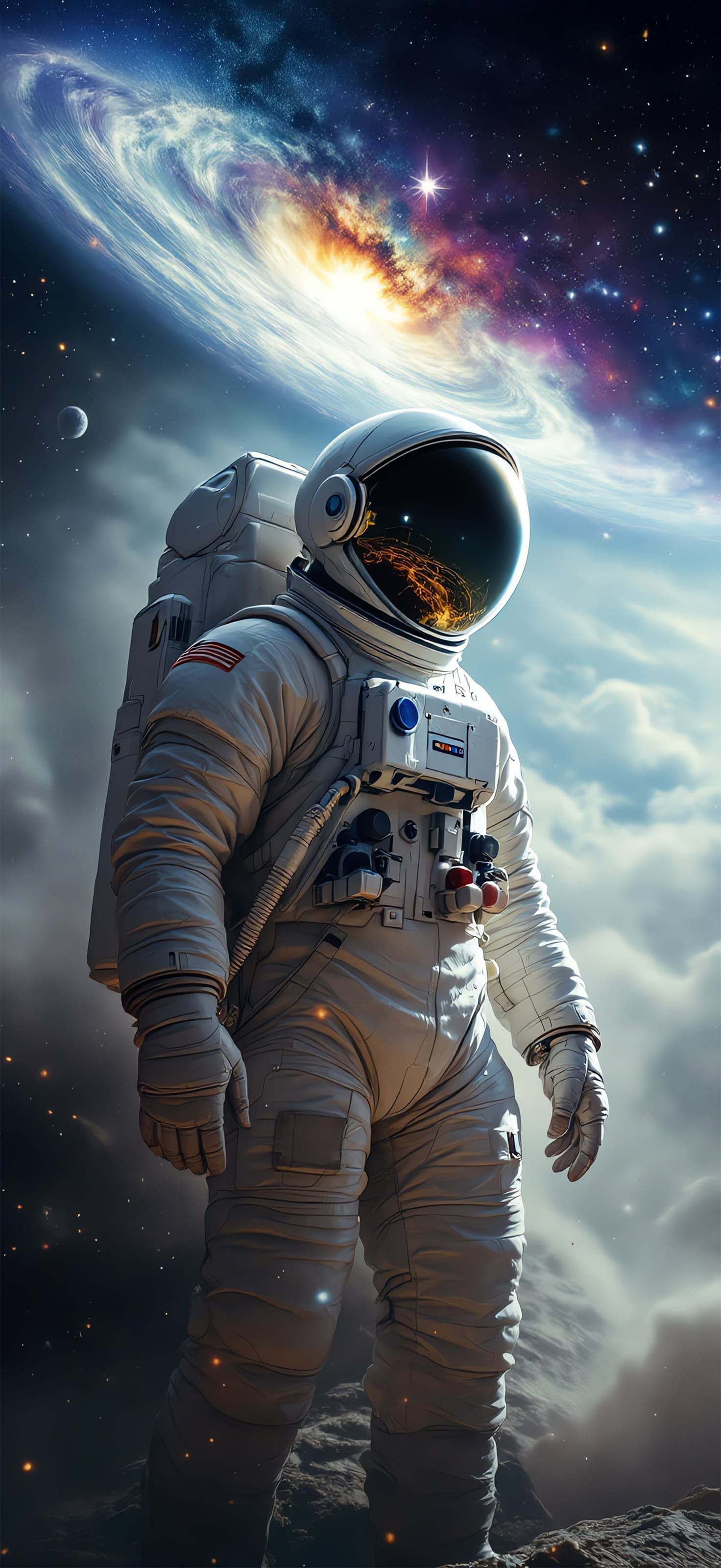 Astronaut in Space - Pro phone wallpaper