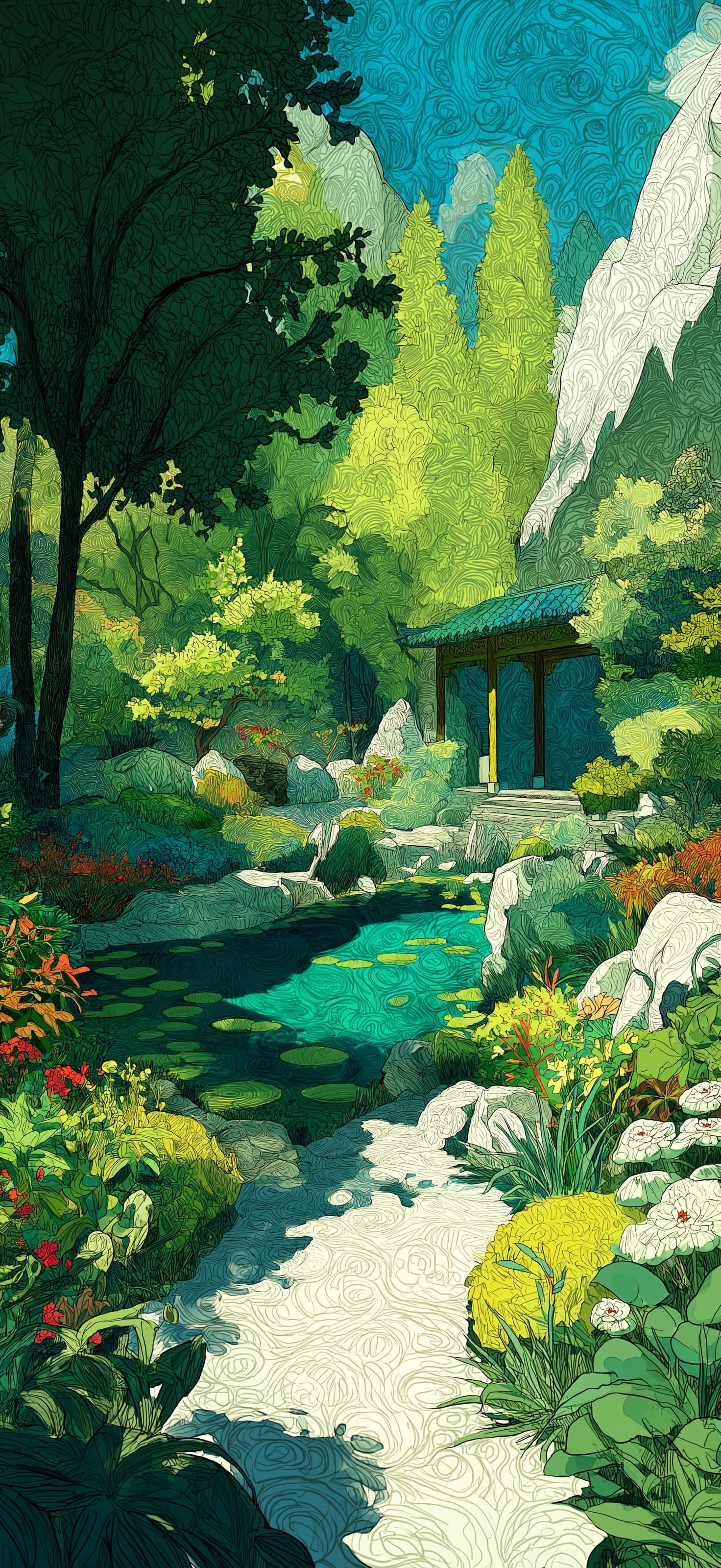 Lush Garden - Pro phone wallpaper