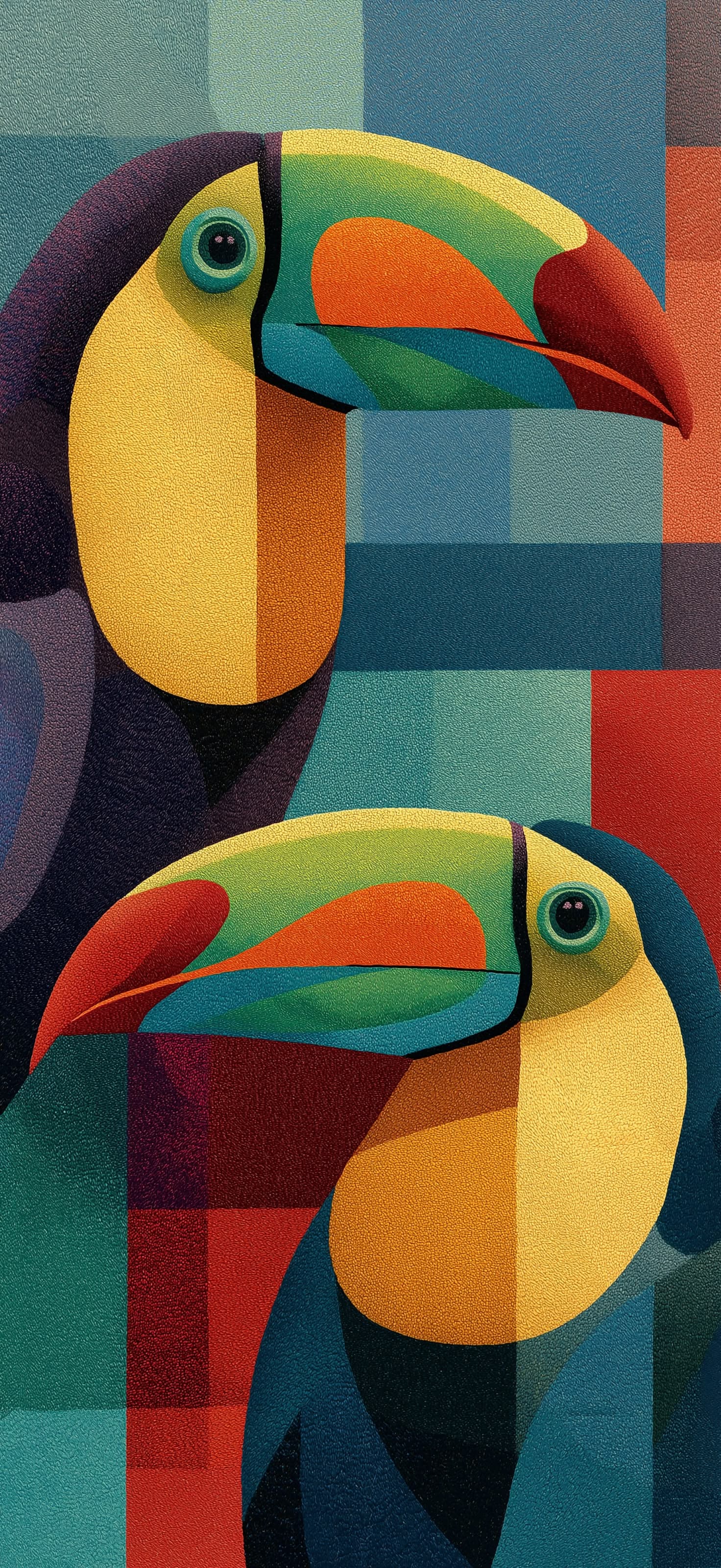 Stylized Toucans - Pro phone wallpaper
