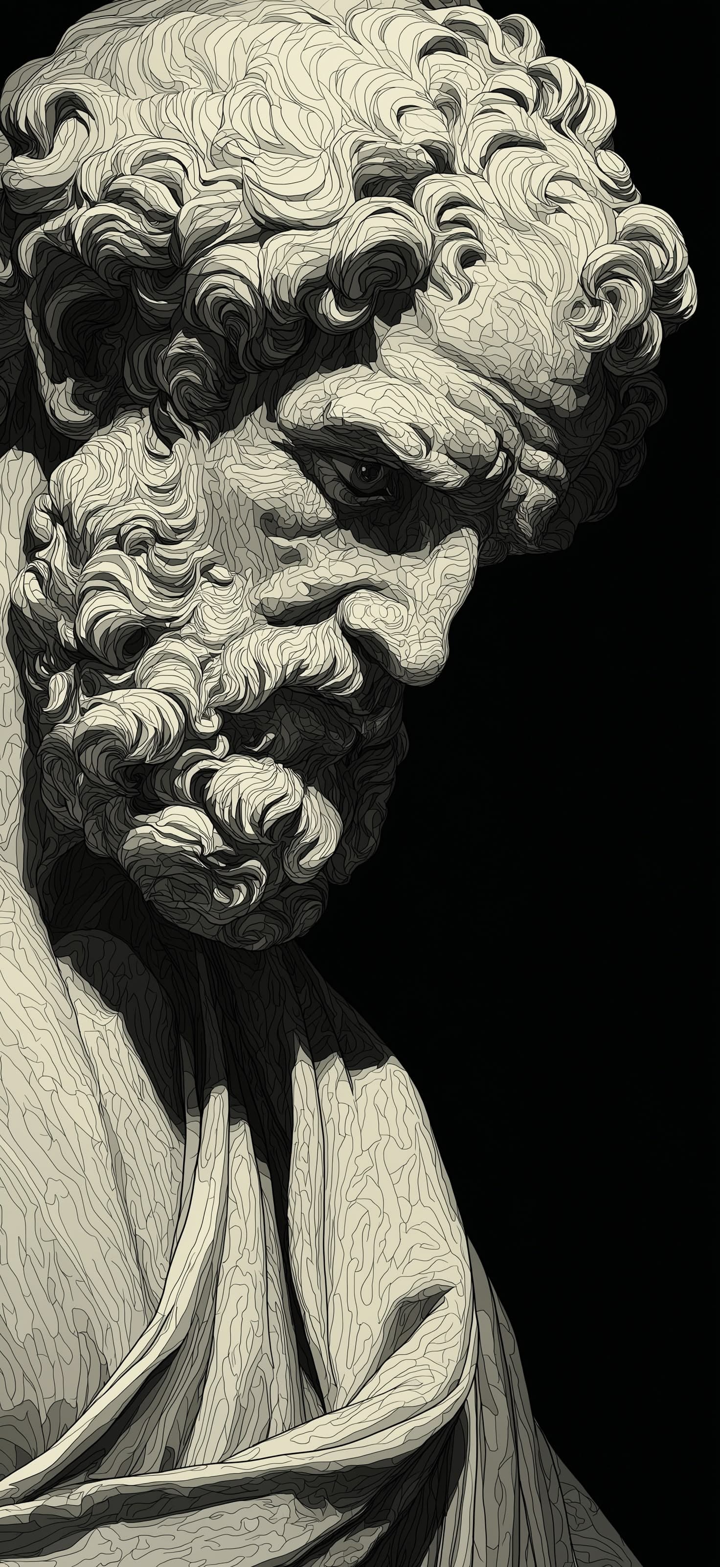 Contemplative Philosopher - Pro phone wallpaper