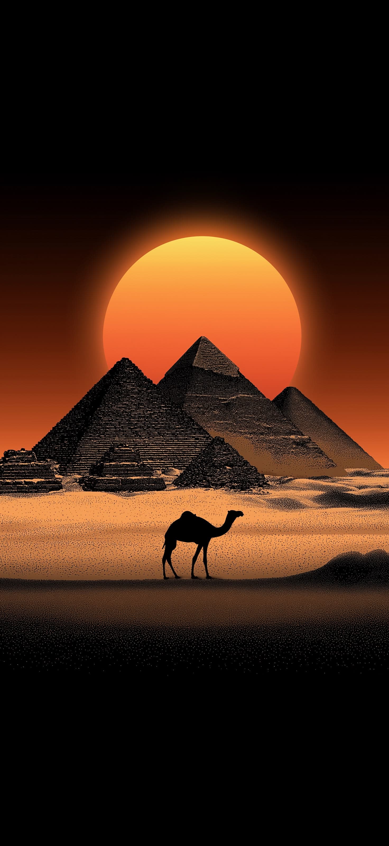 Camel in the Desert - Pro phone wallpaper