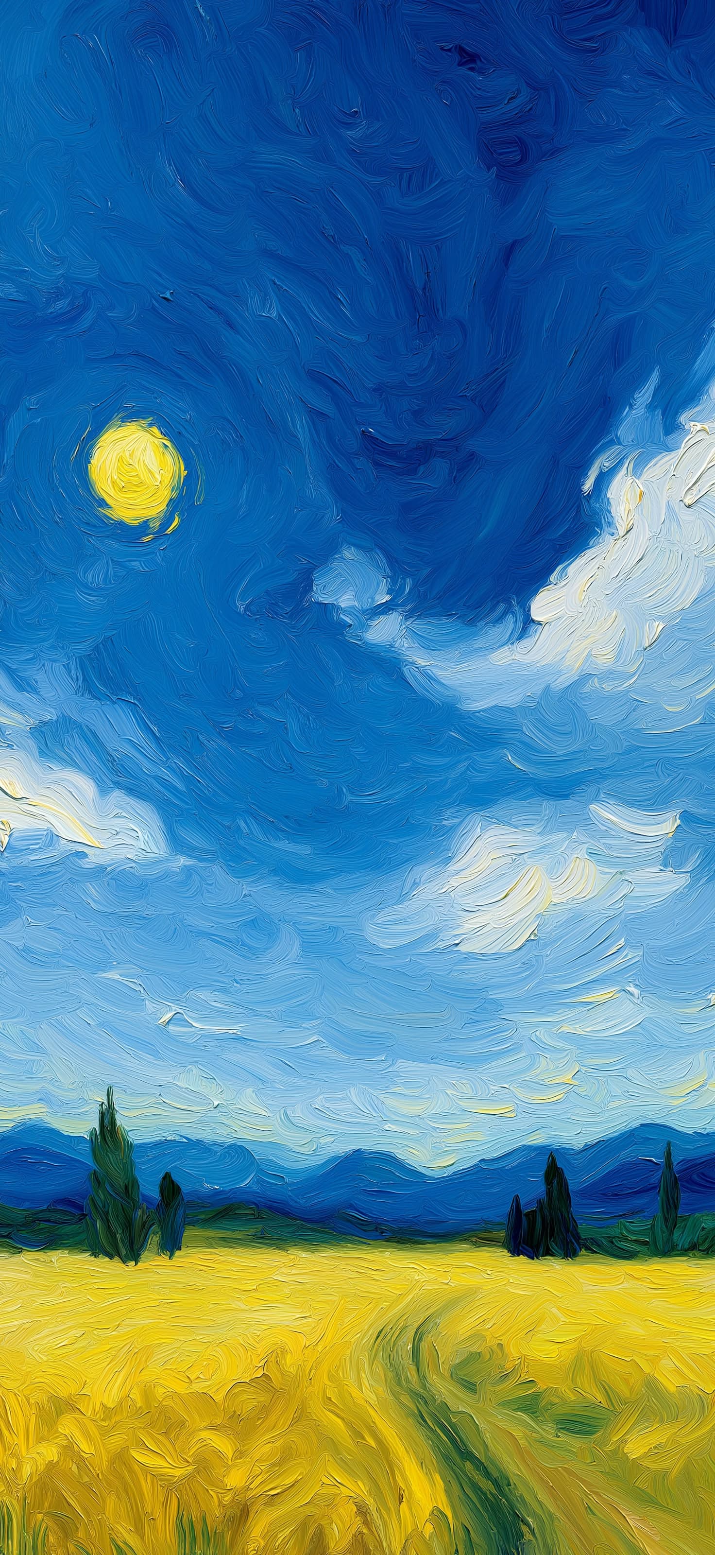 Sunny Wheat Landscape - Pro phone wallpaper