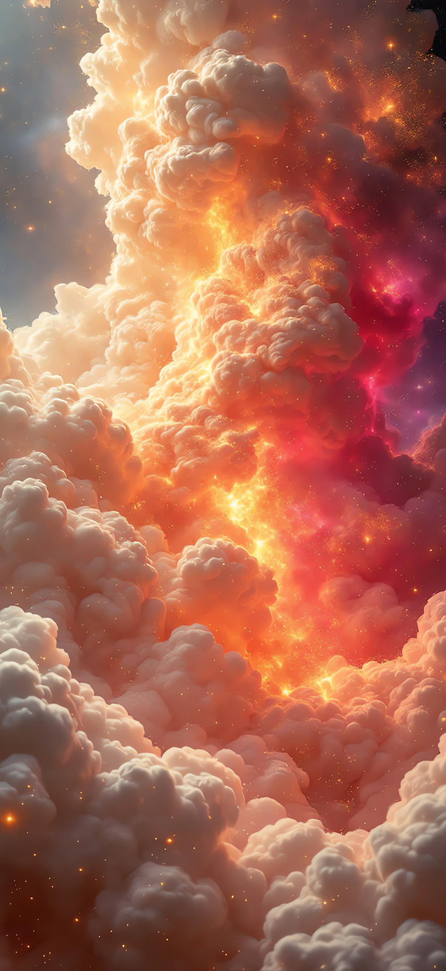 Fiery Clouds - Pro phone wallpaper
