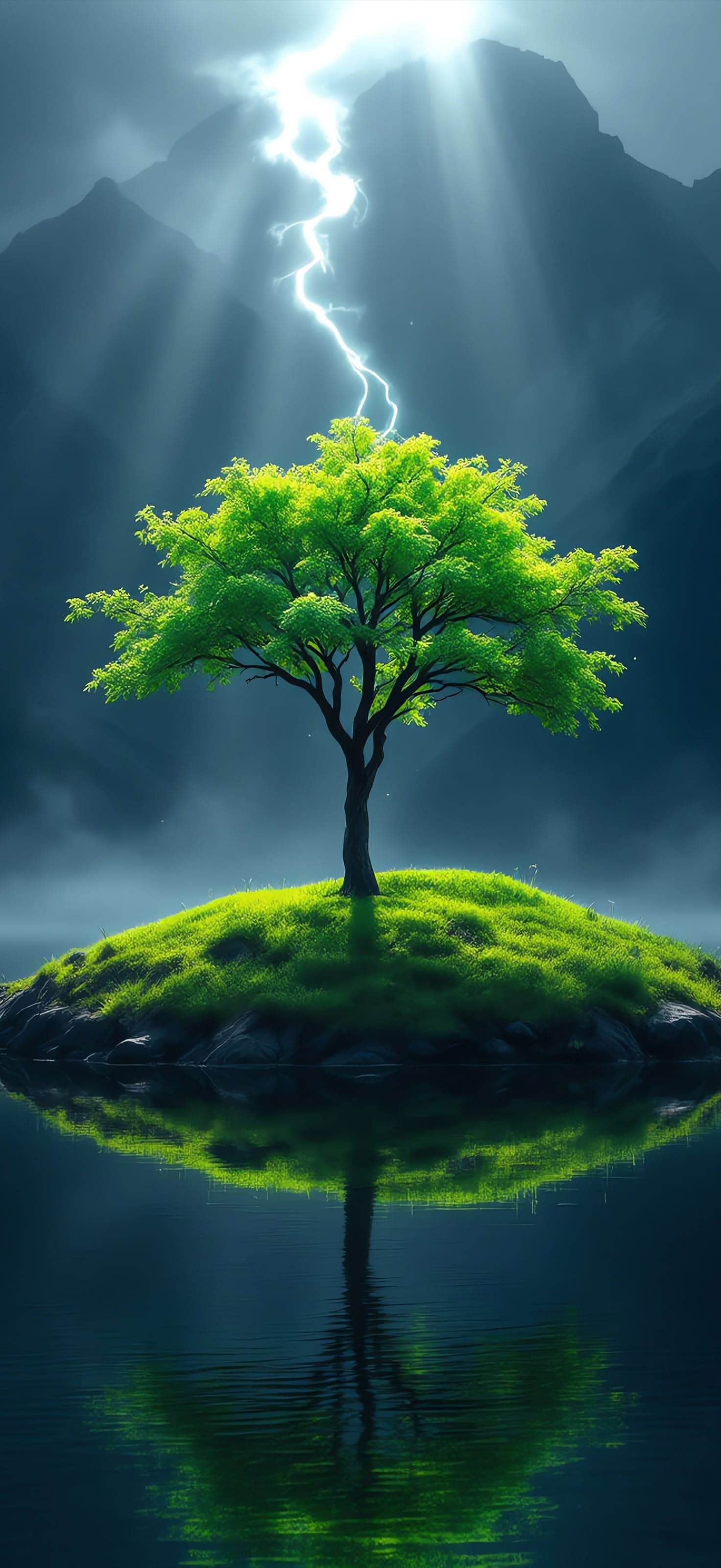 Lightning Tree - Pro phone wallpaper