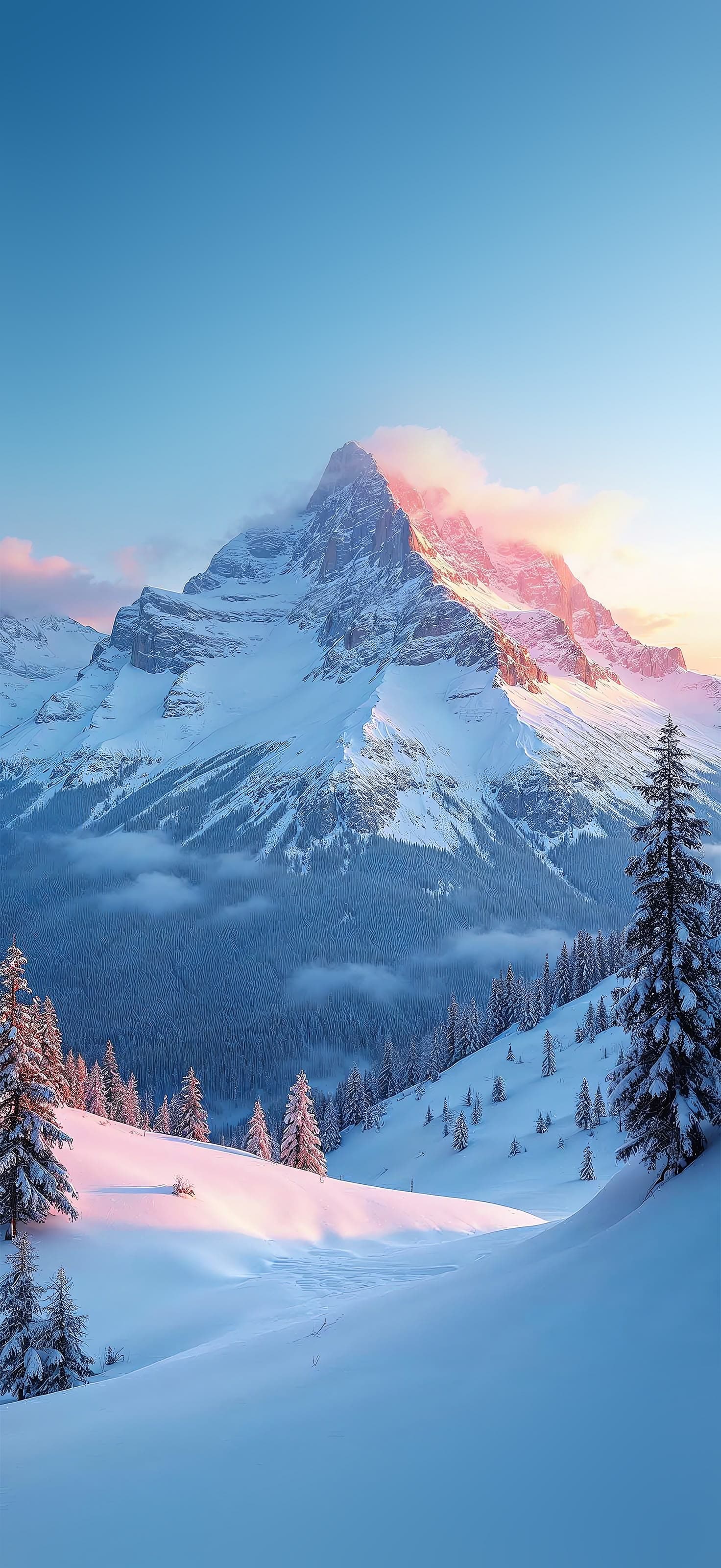 Snowy Mountain - Pro phone wallpaper