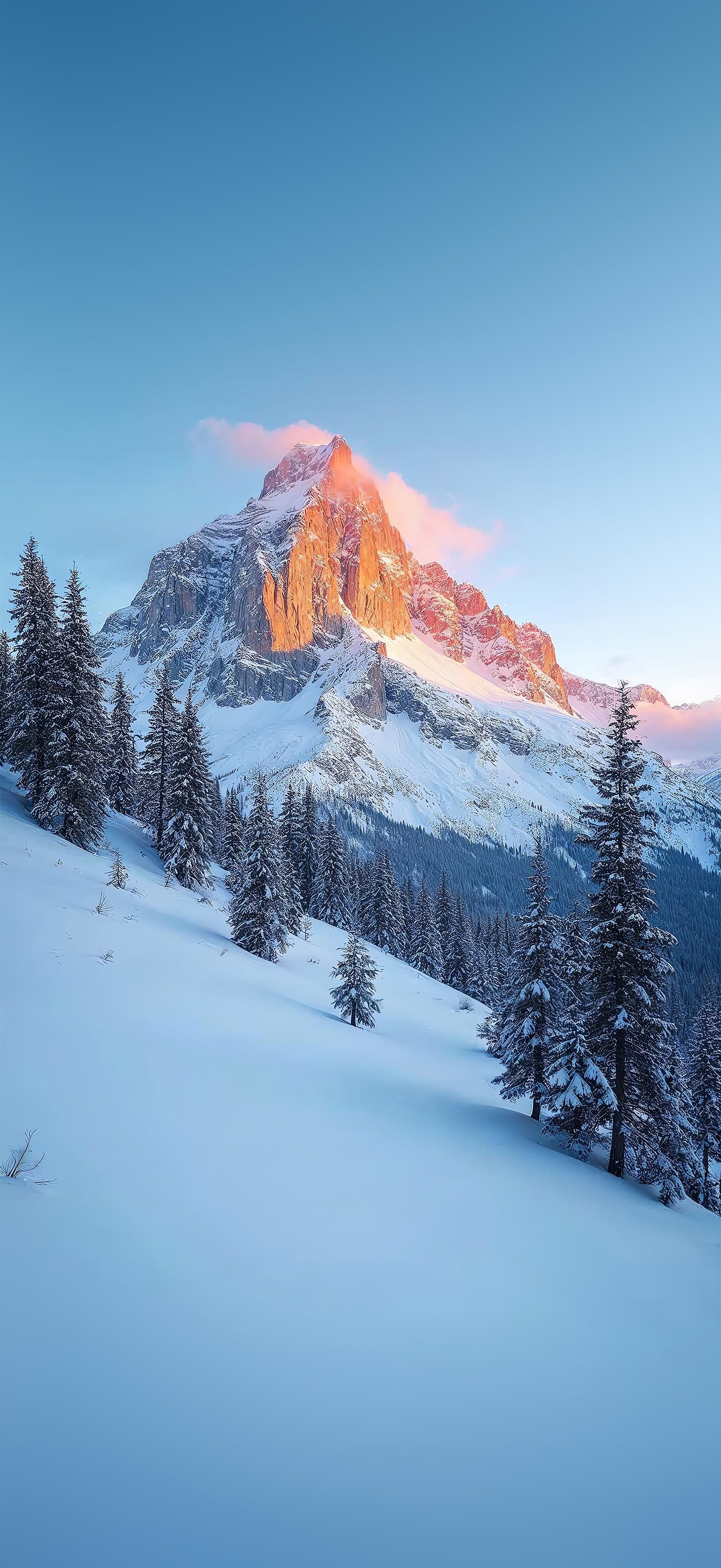 Snowy Mountain - Pro phone wallpaper
