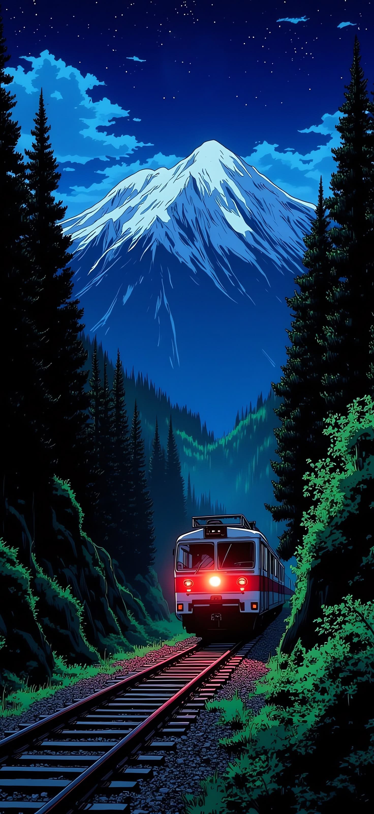 Mountain Train Journey - Pro phone wallpaper
