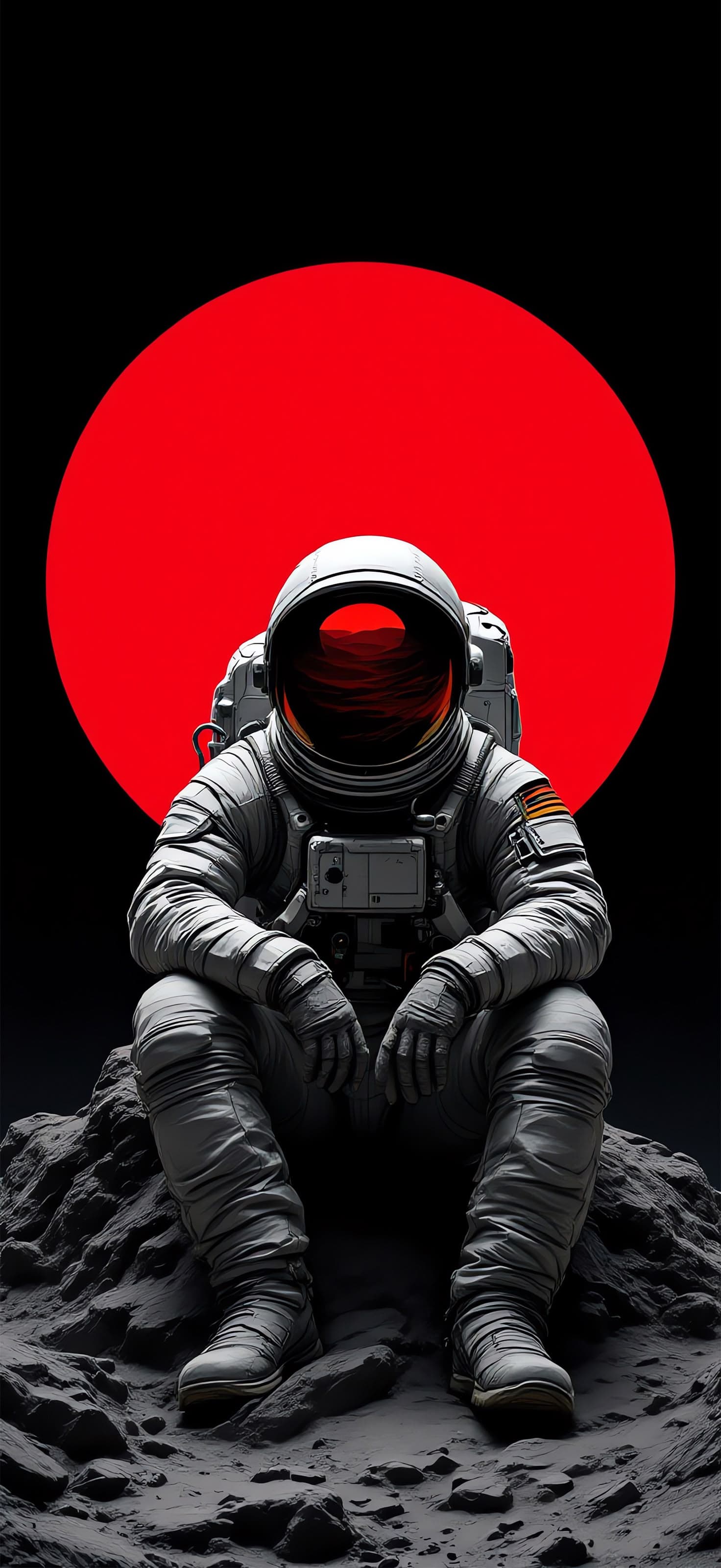 Astronaut Sitting - Pro phone wallpaper