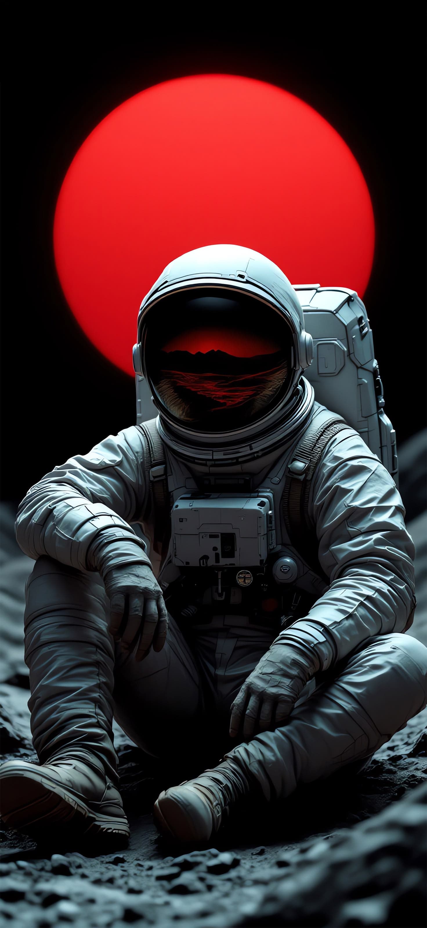 Astronaut Reflection - Pro phone wallpaper