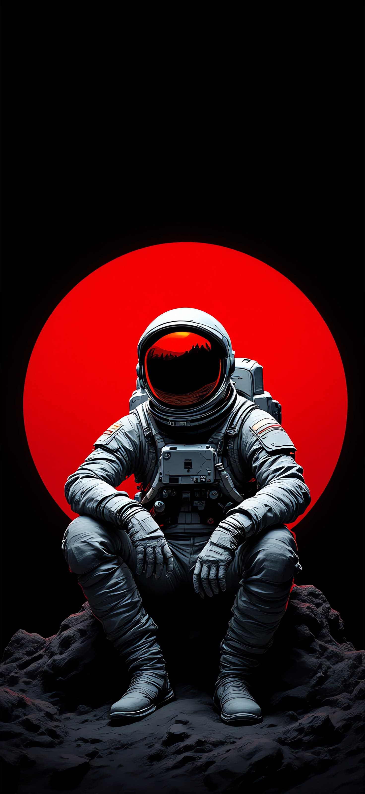Astronaut on Moon - Pro phone wallpaper