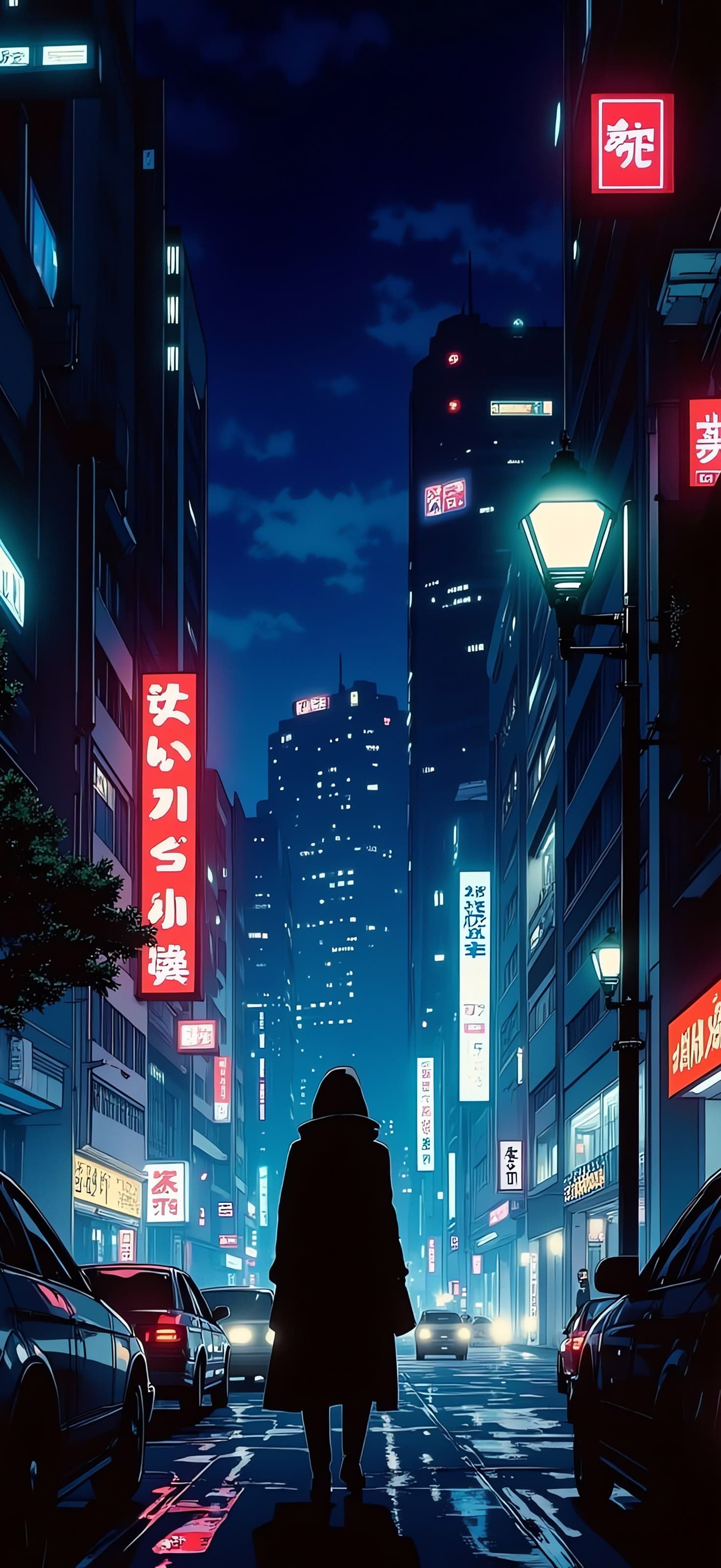 Urban Night Scene - free phone wallpaper