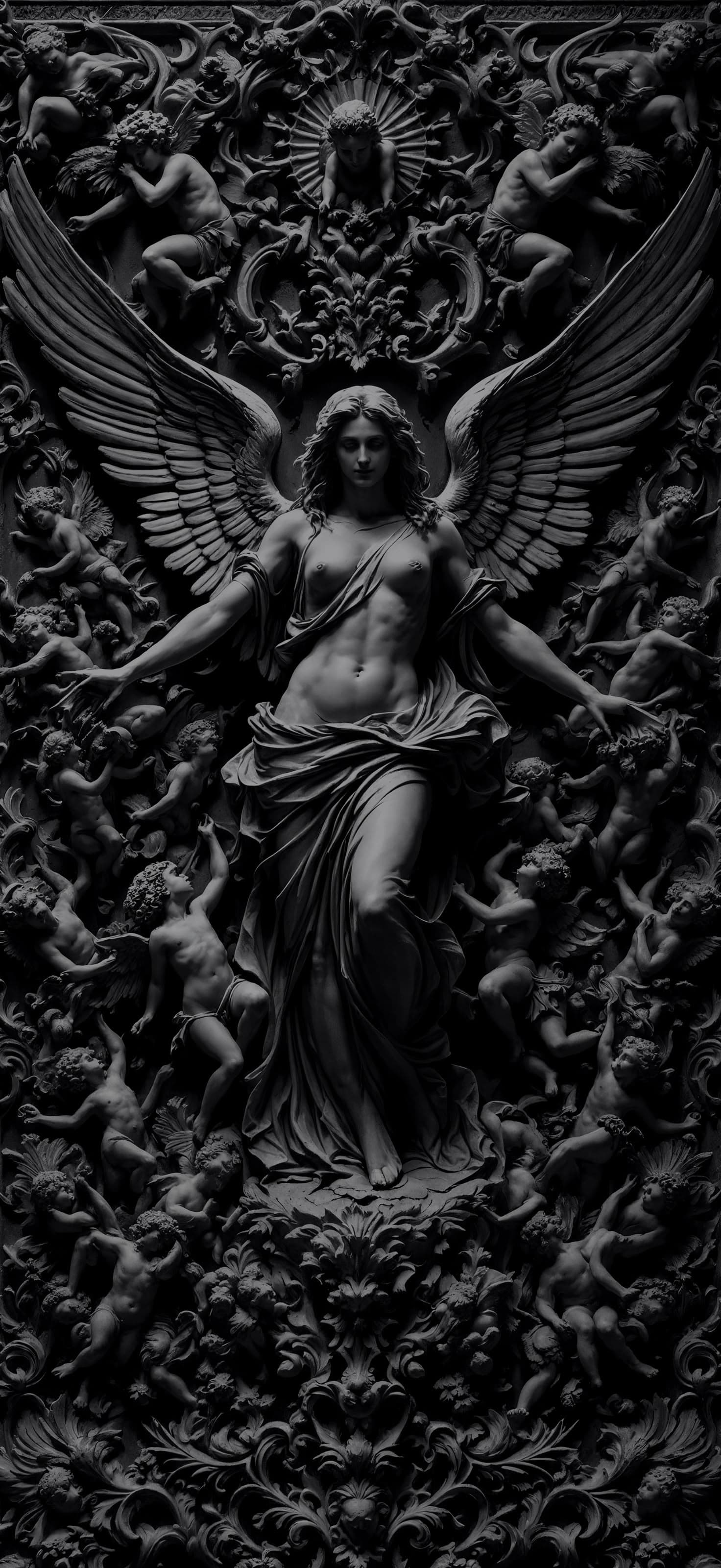 Winged Figure - Pro phone wallpaper