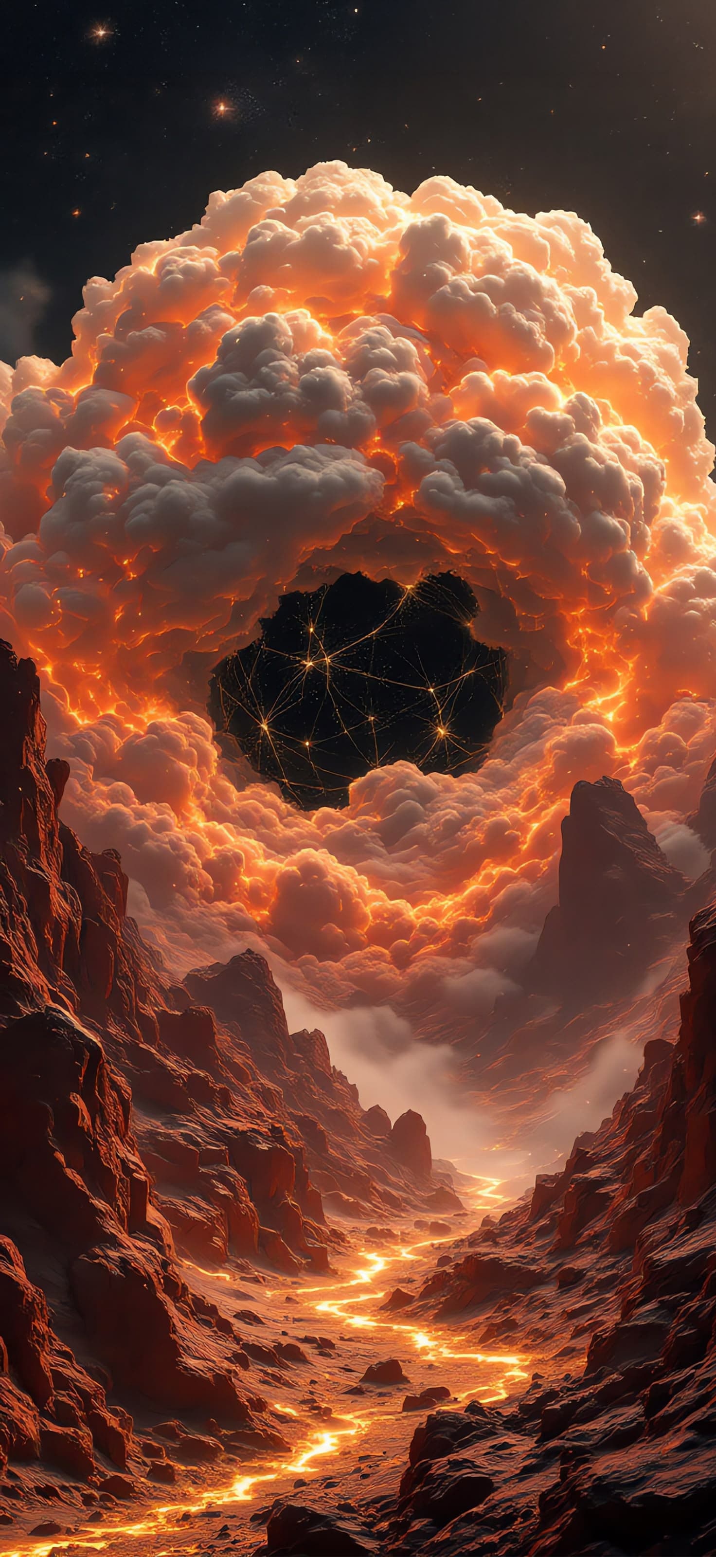 Cosmic Cloudscape - Pro phone wallpaper