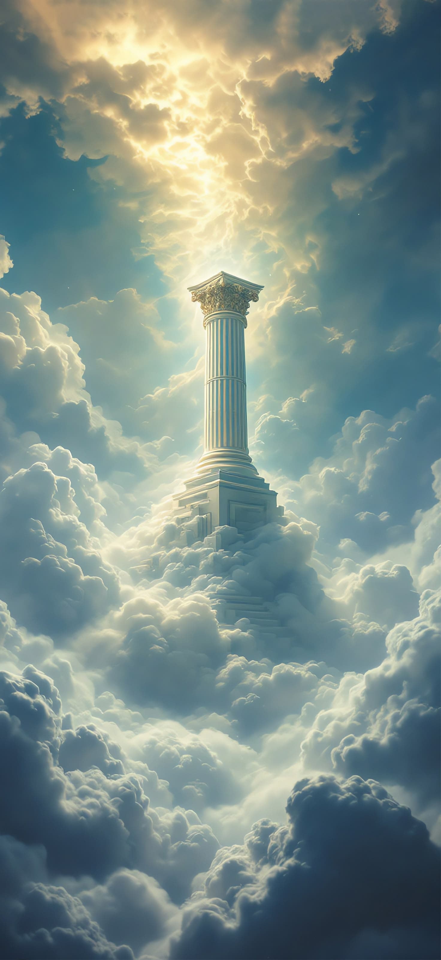 Column in Clouds - Pro phone wallpaper