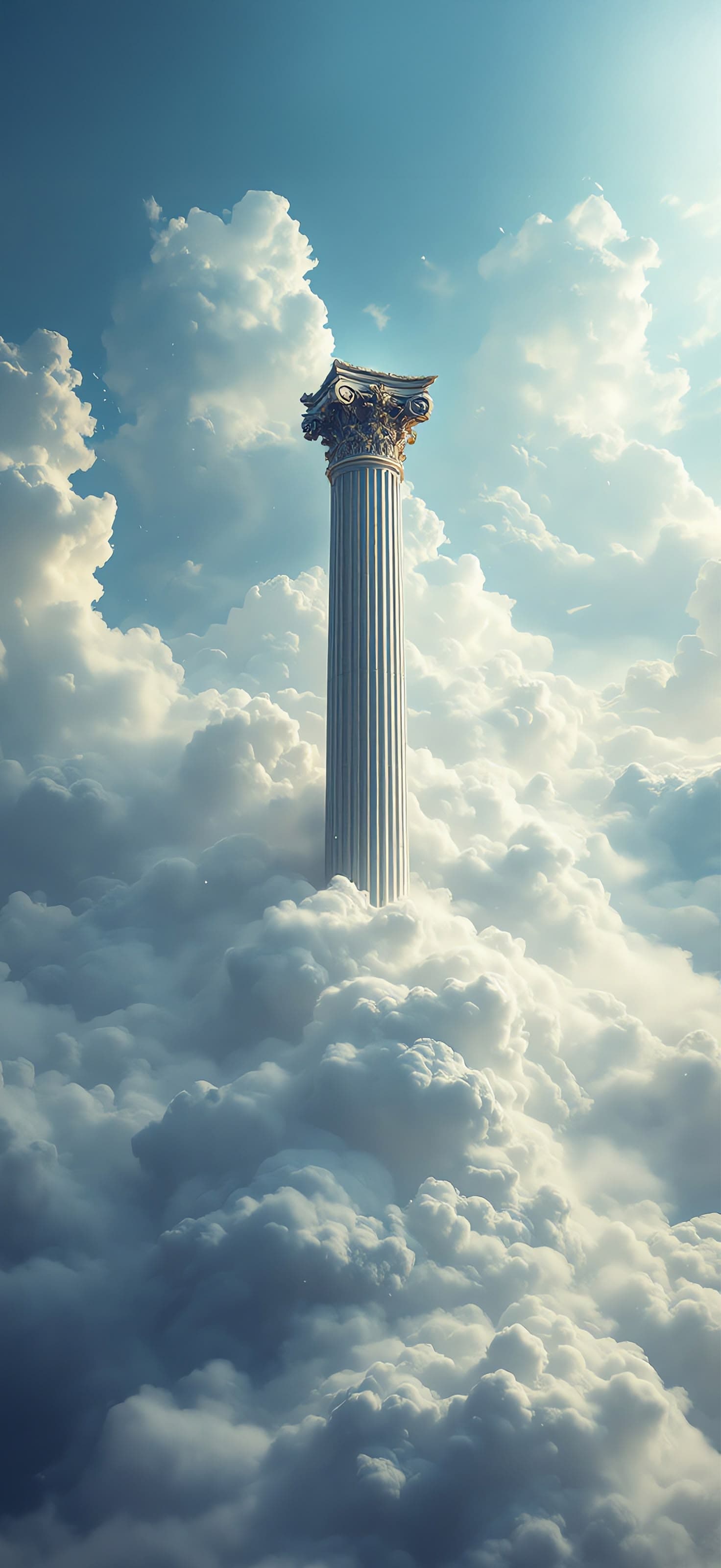 Column in Clouds - Pro phone wallpaper