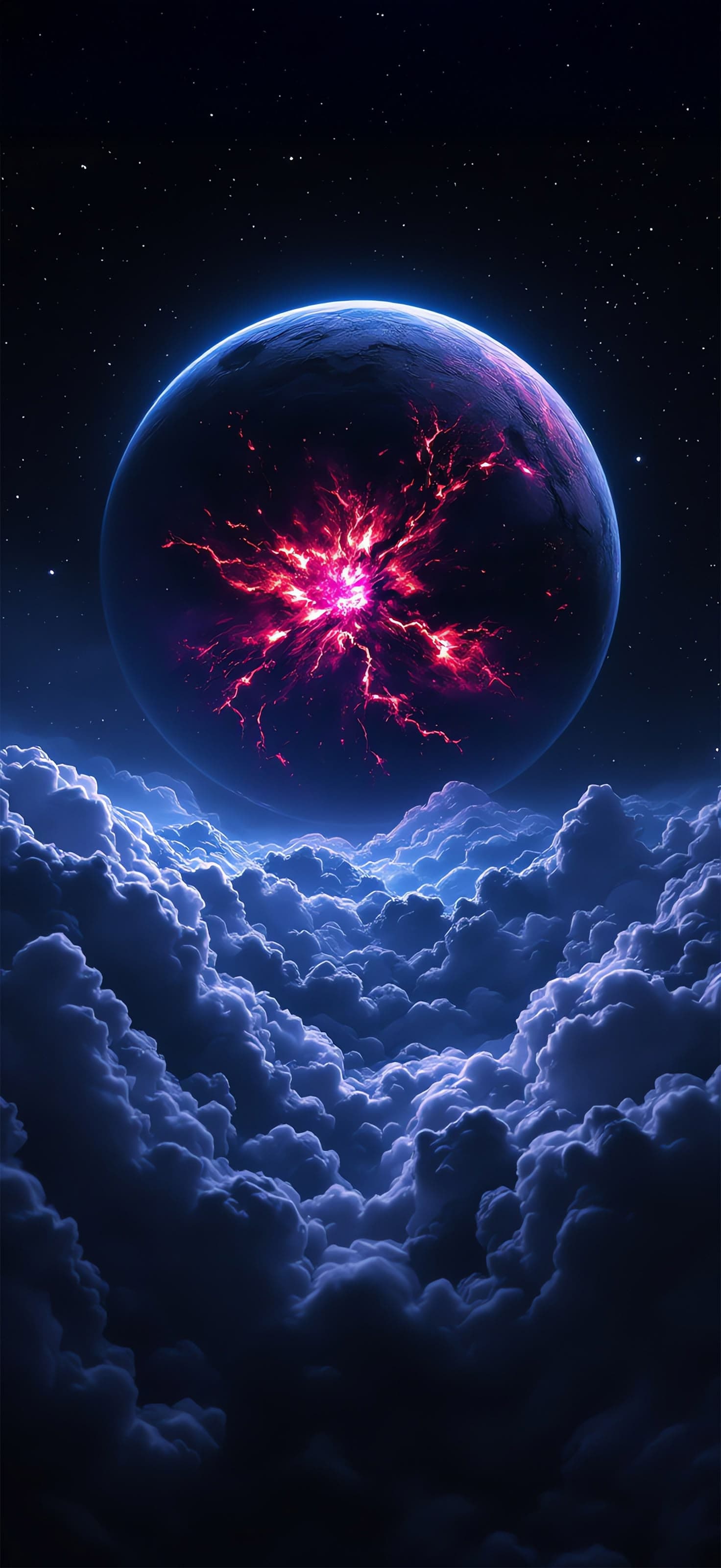 Celestial Eruption - Pro phone wallpaper