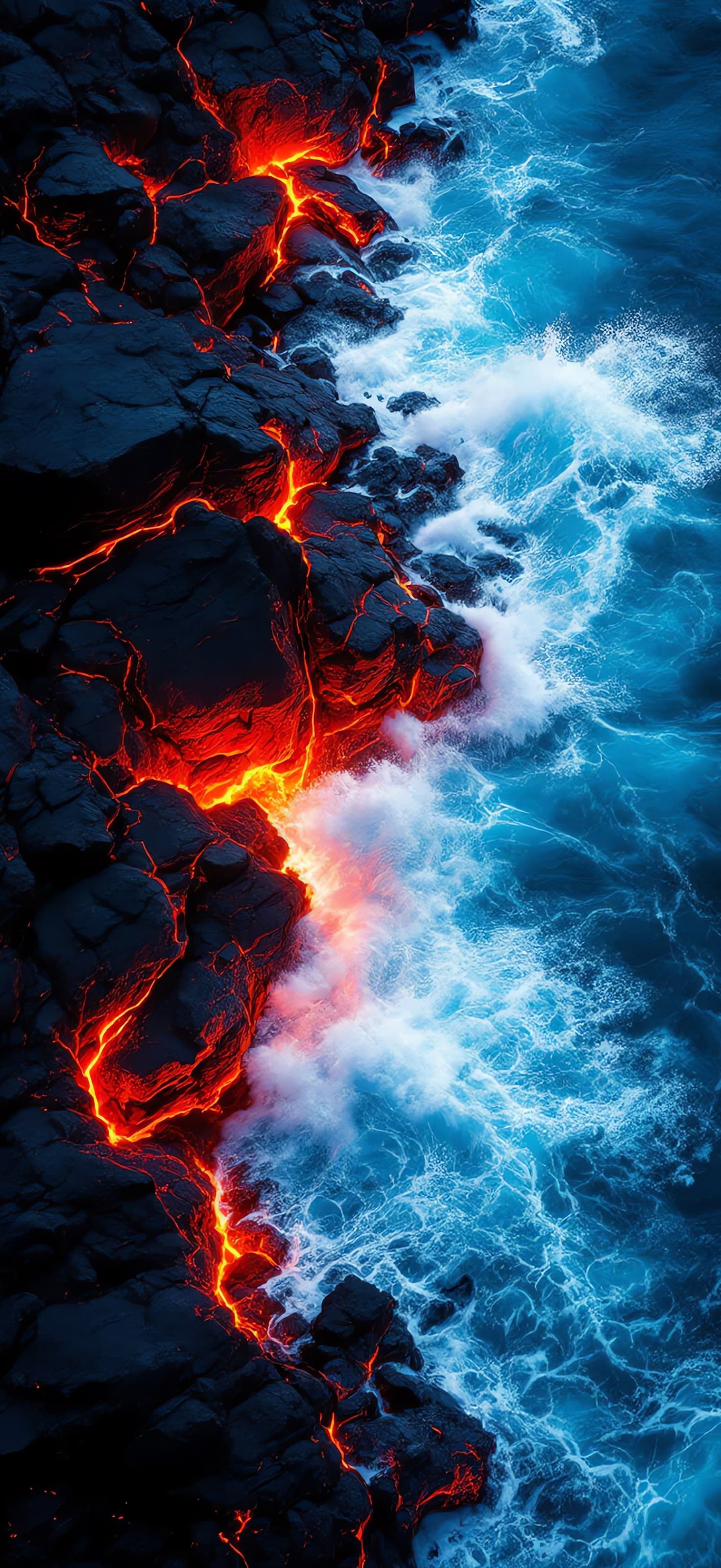 Fiery Coastline - Pro phone wallpaper
