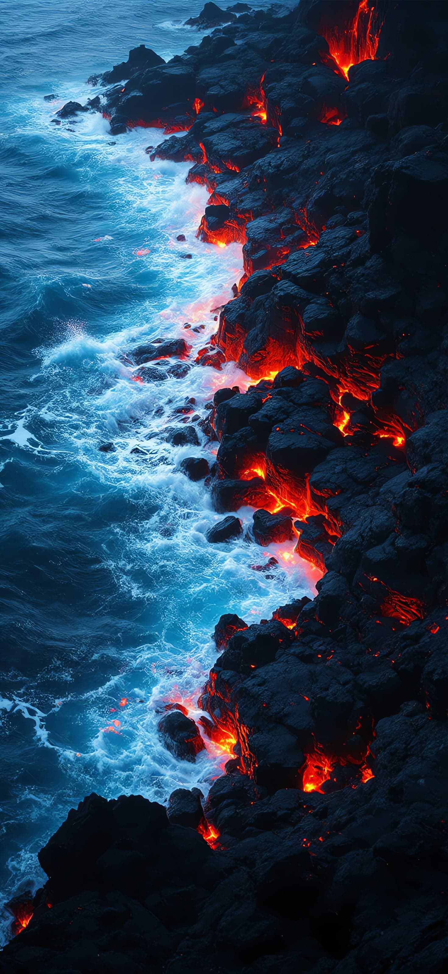 Lava Meets Ocean - Pro phone wallpaper
