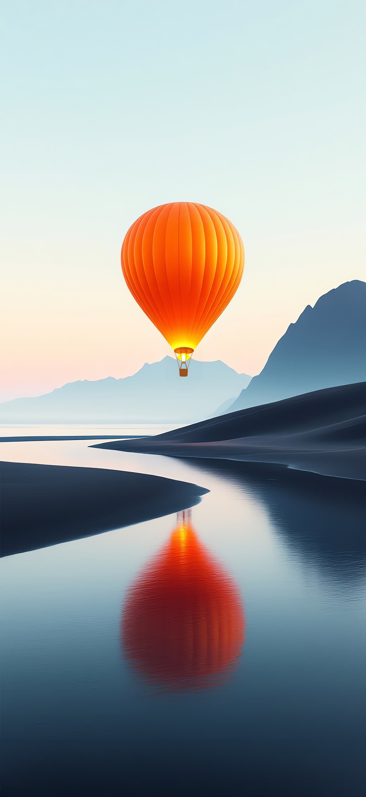 Mountain Balloon View - Pro phone wallpaper