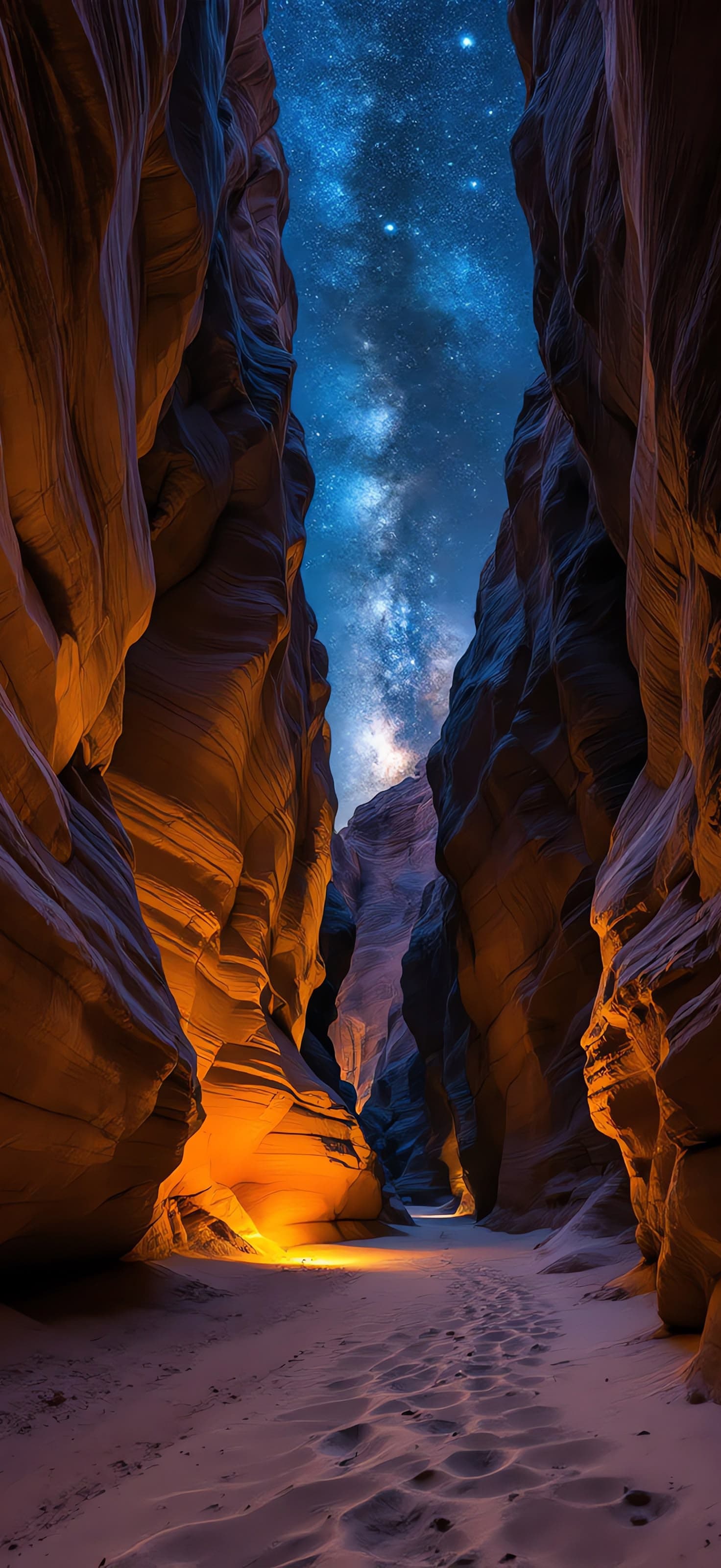 Canyon Night Sky - Pro phone wallpaper
